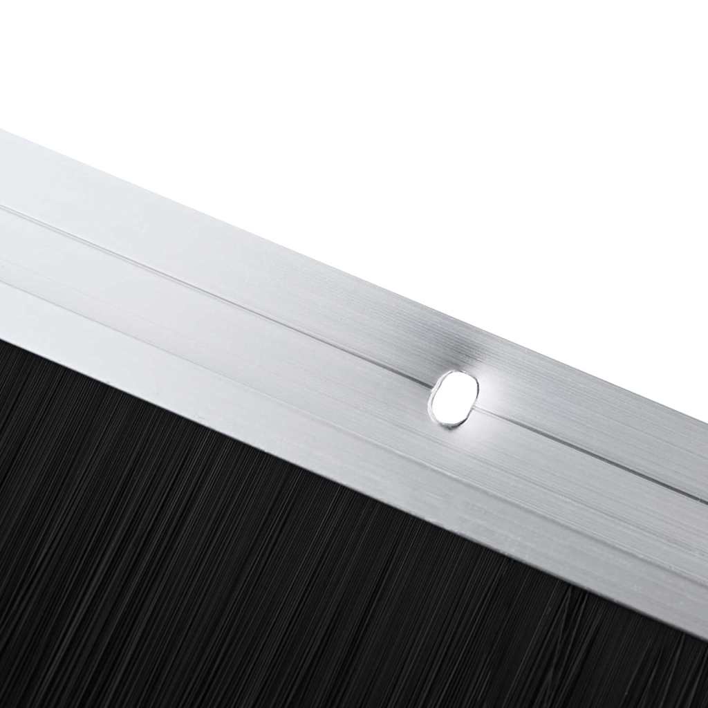 Skru-på dørbørste tetninger 12 stk. 100 cm Aluminium Legering