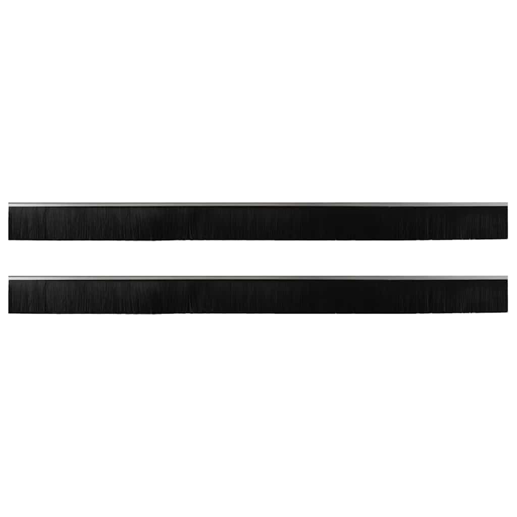 Skru-på dørbørste tetninger 2 pcs sølv 100 cm