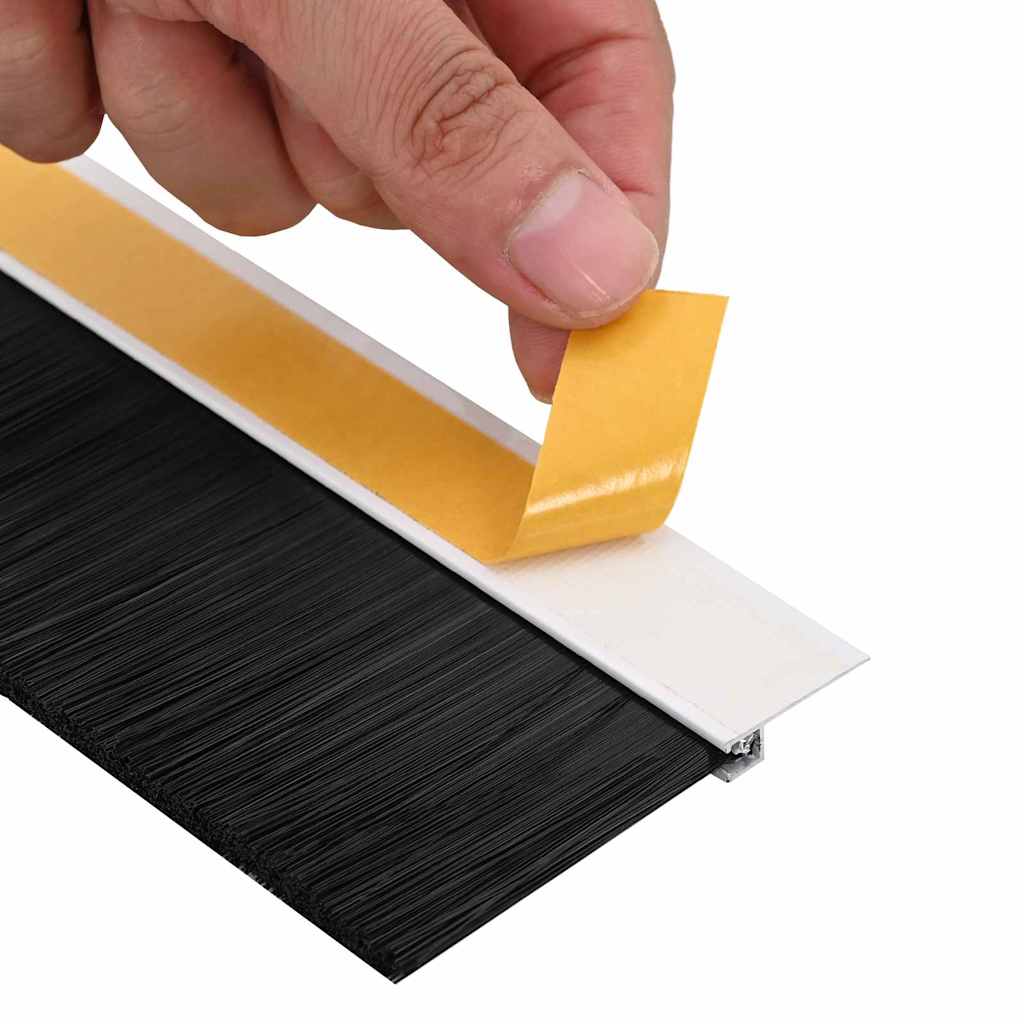 Selvhäftende dørbørstetninger 2 pcs Hvit 100 cm