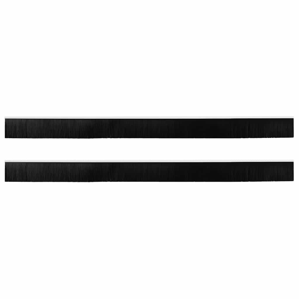 Selvhäftende dørbørstetninger 2 pcs Hvit 100 cm