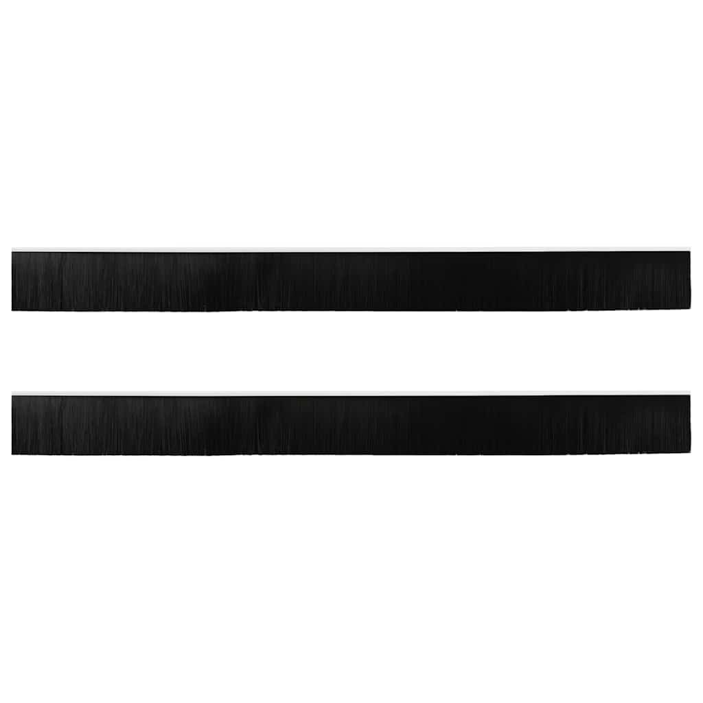 Selvhäftende dørbørstetninger 2 pcs Hvit 100 cm