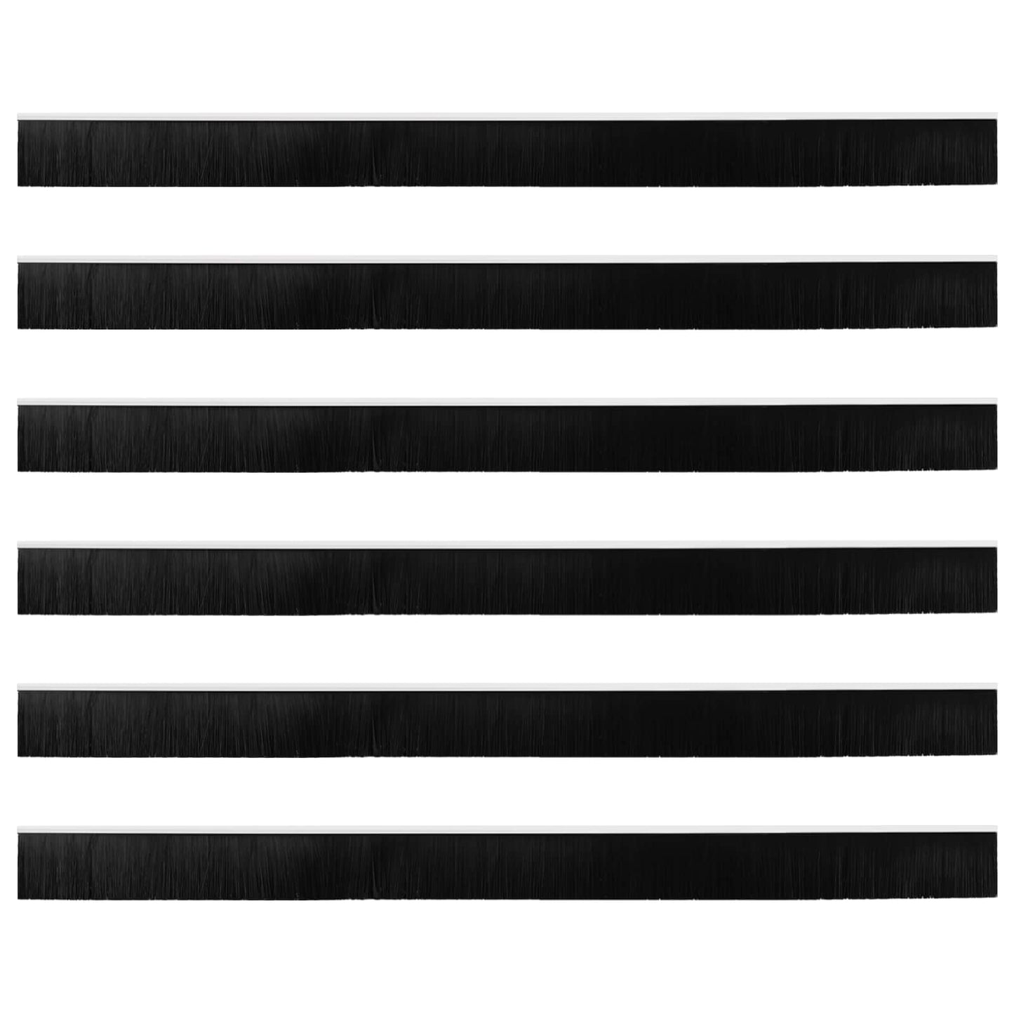 Selvhäftende dørbørstetninger 6 pcs Hvit 100 cm