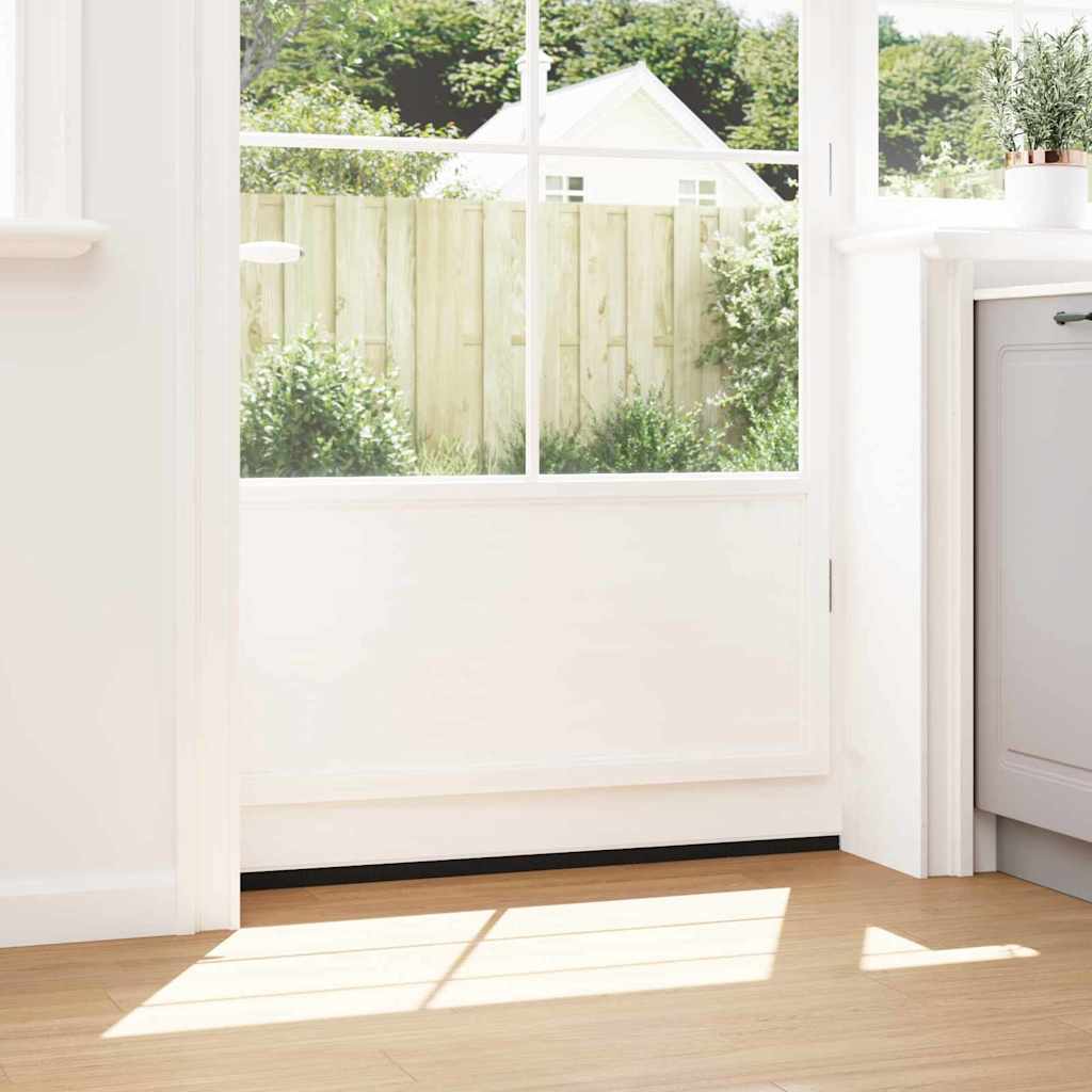 Selvhäftende dørbørstetninger 12 pcs Hvit 100 cm