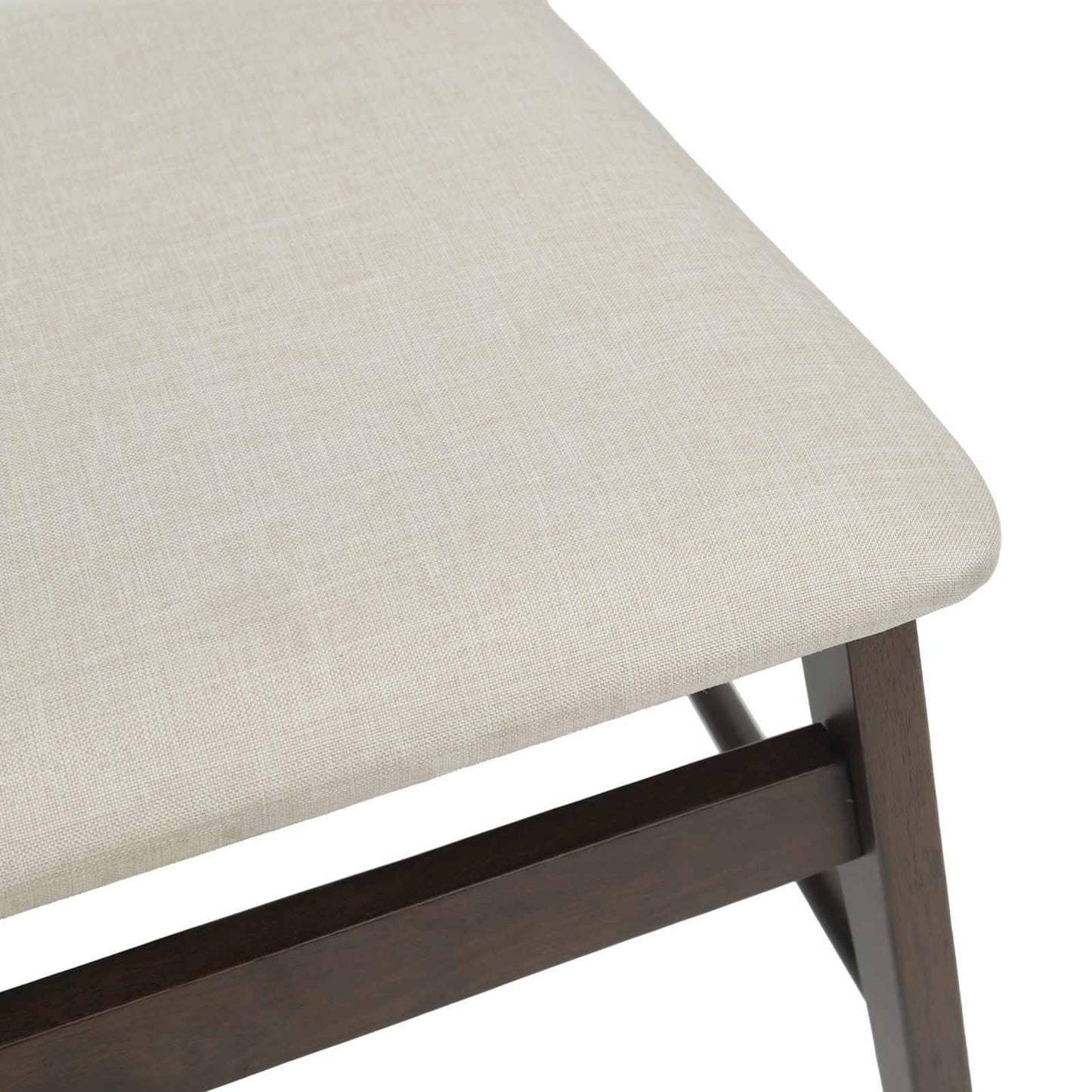 Spisestuestol 2 pcs Mørk brun, Lys Solid Gummitre