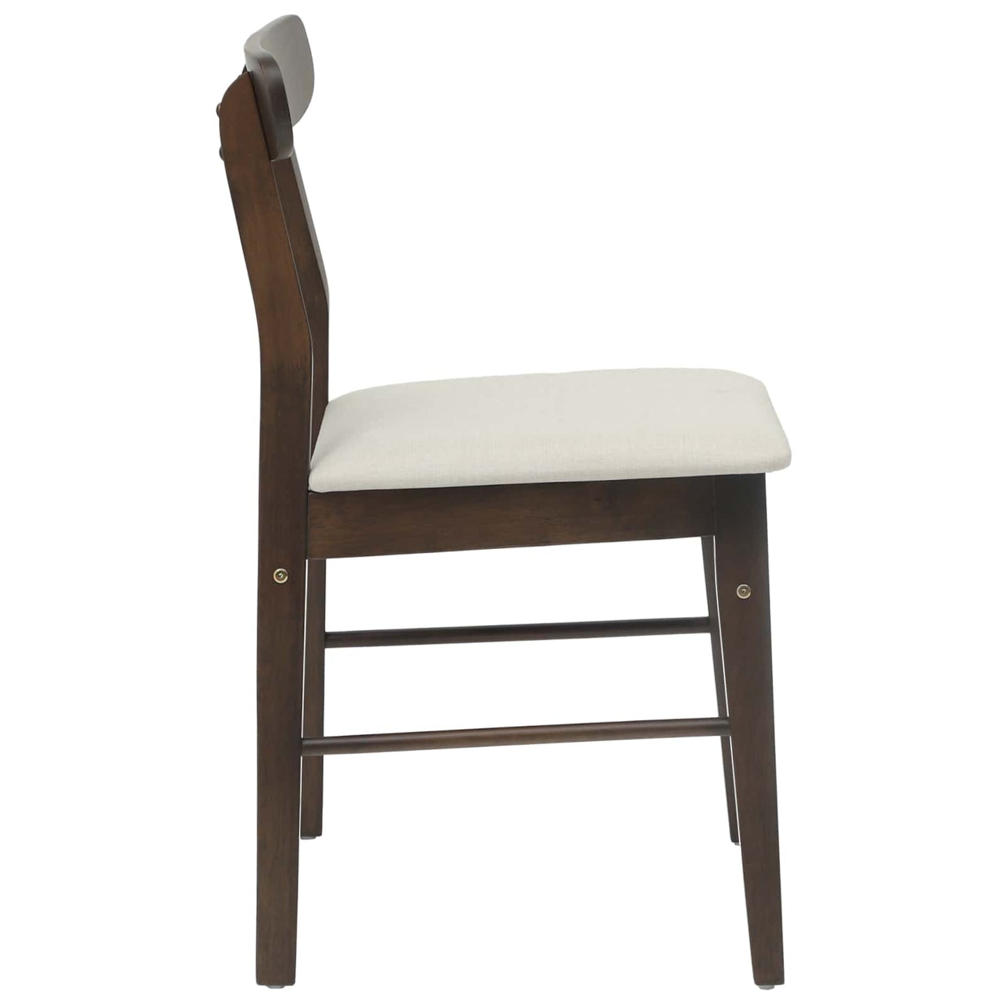 Spisestuestol 2 pcs Mørk brun, Lys Solid Gummitre