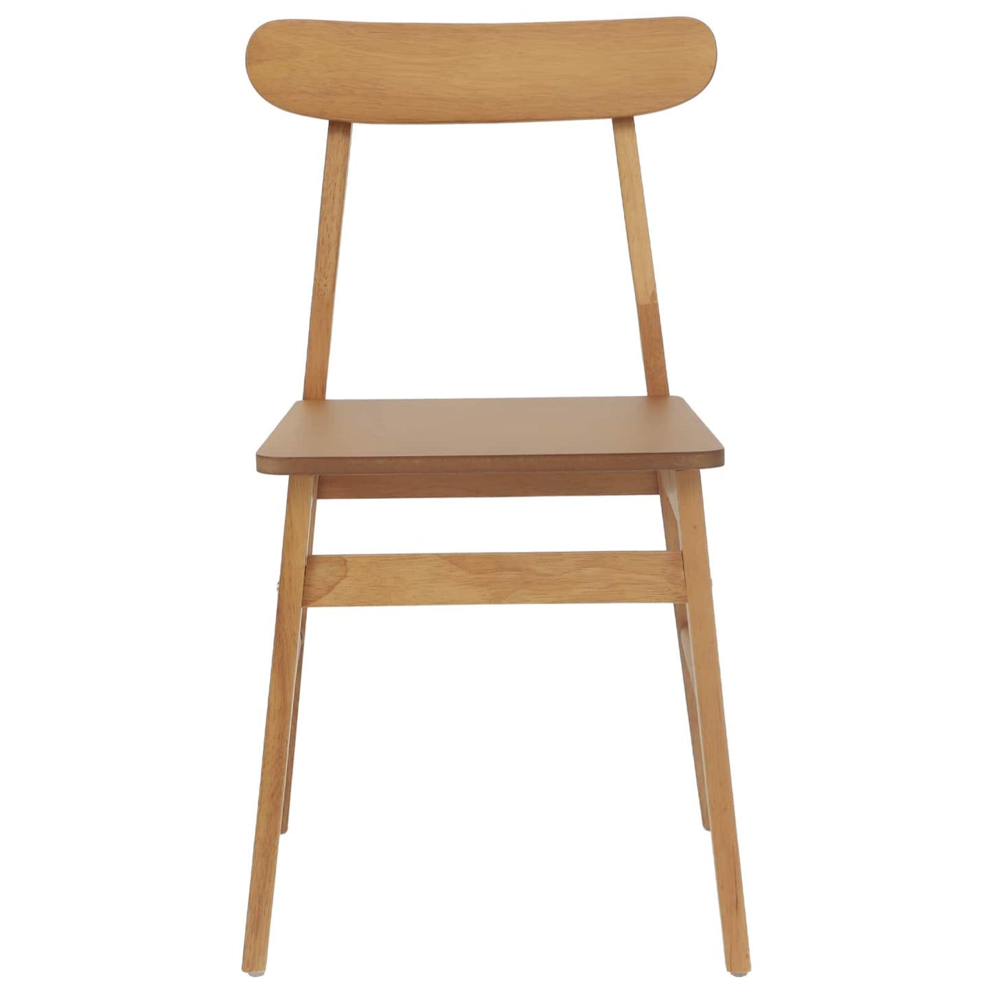 Spisestuestol 2 pcs Naturlig 43 x 44,5 x 77 cm Solid Gummitre