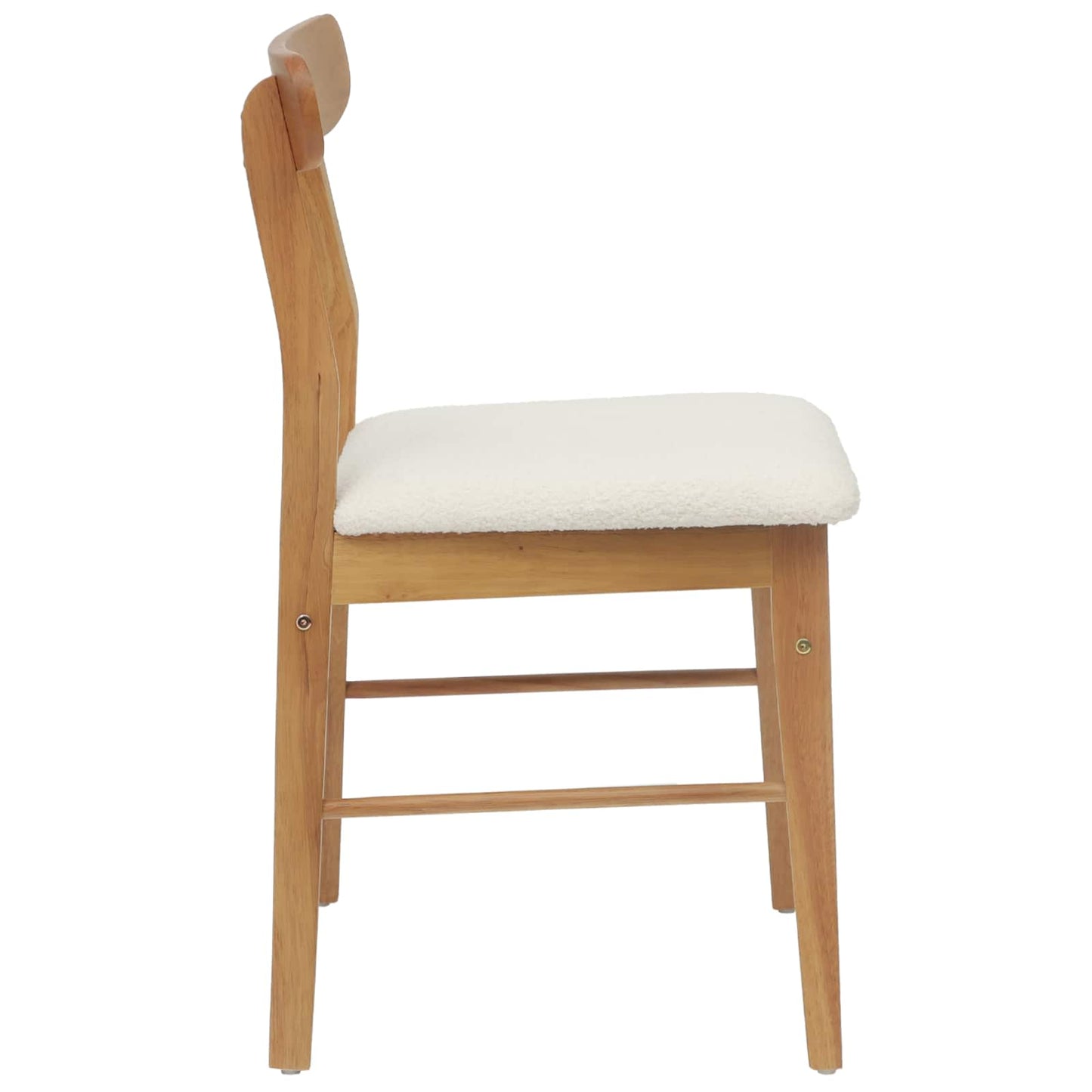 Spisestuestol 2 pcs Naturlig og Lys Solid Gummitre
