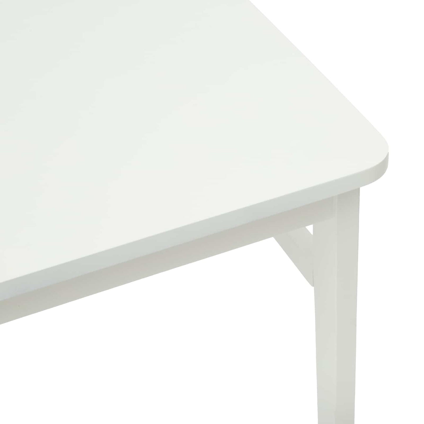Spisestuestol 2 pcs Hvit Solid Gummitre