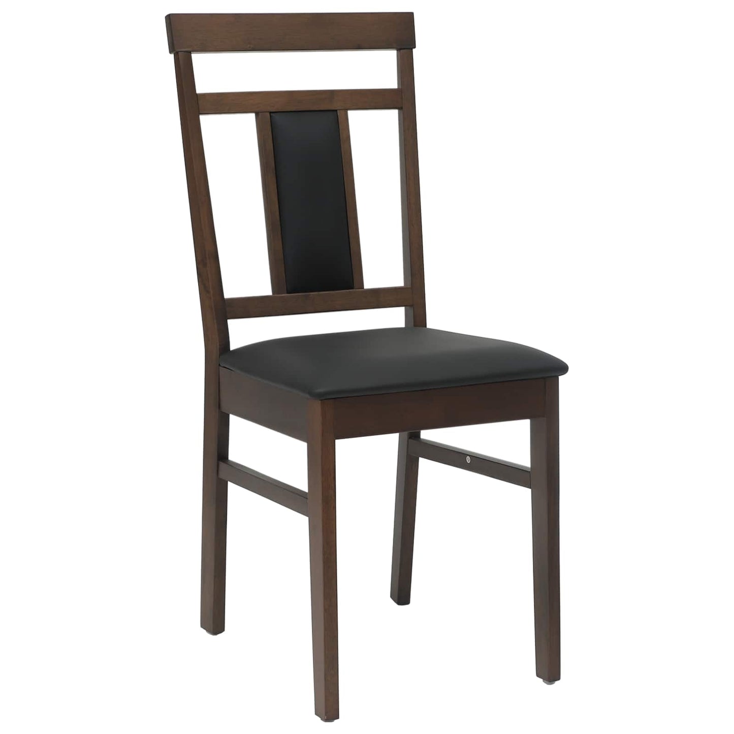 Spisestuestol 2 pcs Lys Brun og Svart Solid Gummitre