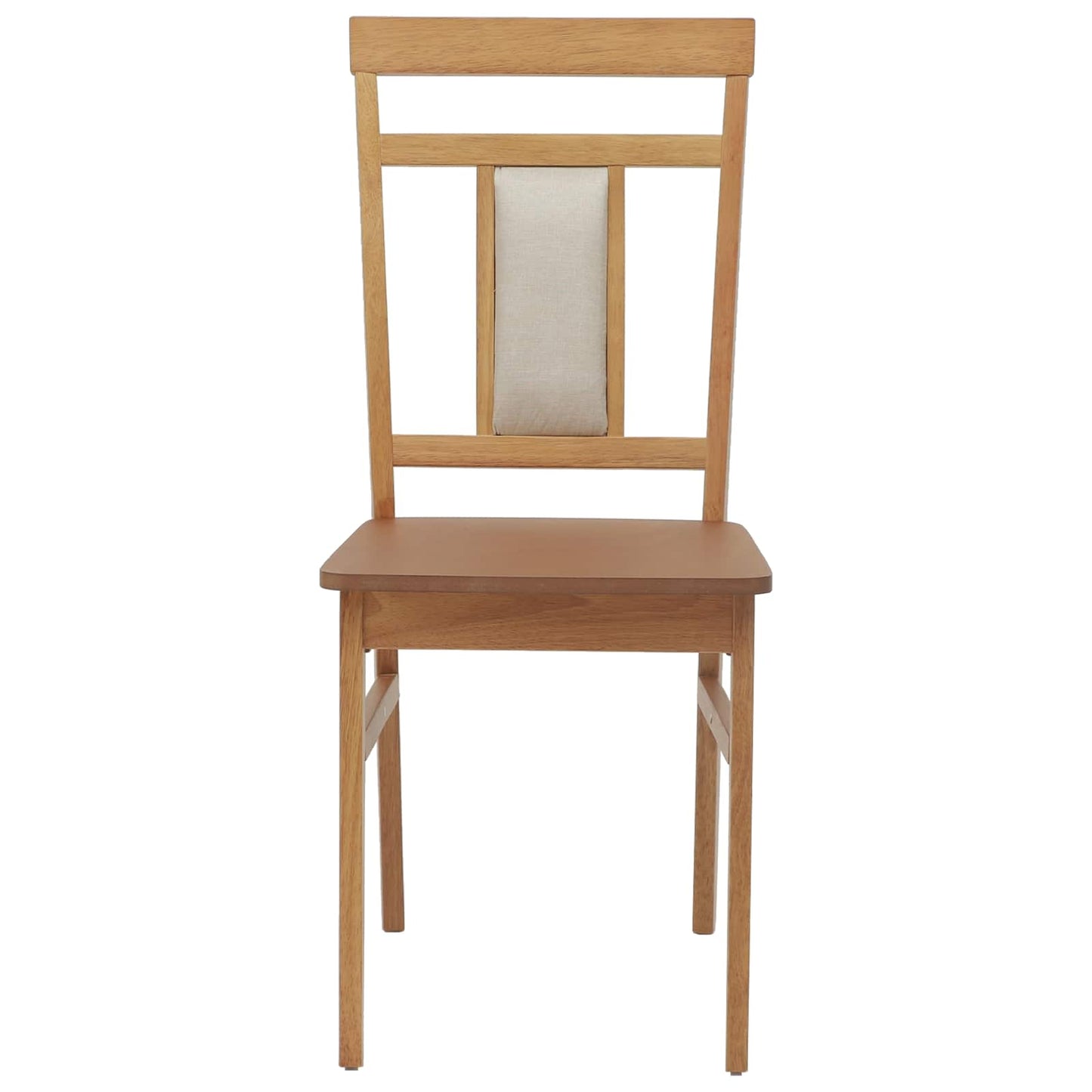 Spisestuestol 2 pcs Naturlig Solid Gummitre