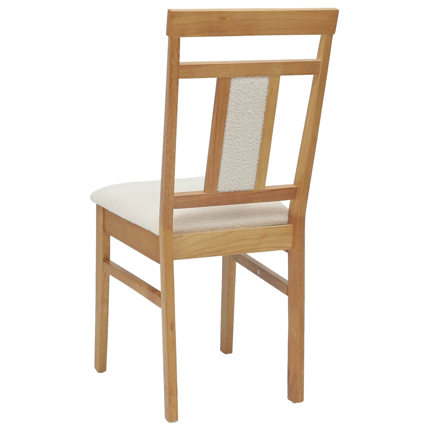 Spisestuestol 2 pcs Naturlig og Lys Solid Gummitre