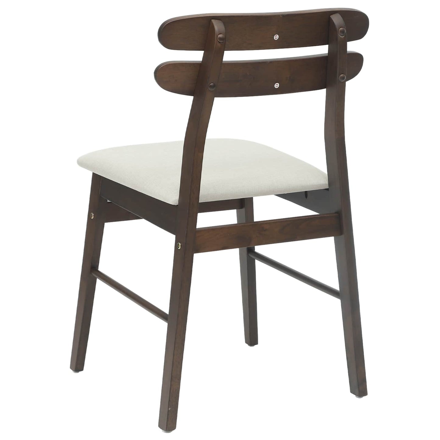 Spisestuestol 2 pcs Lys Brun og Lys Solid Gummitre