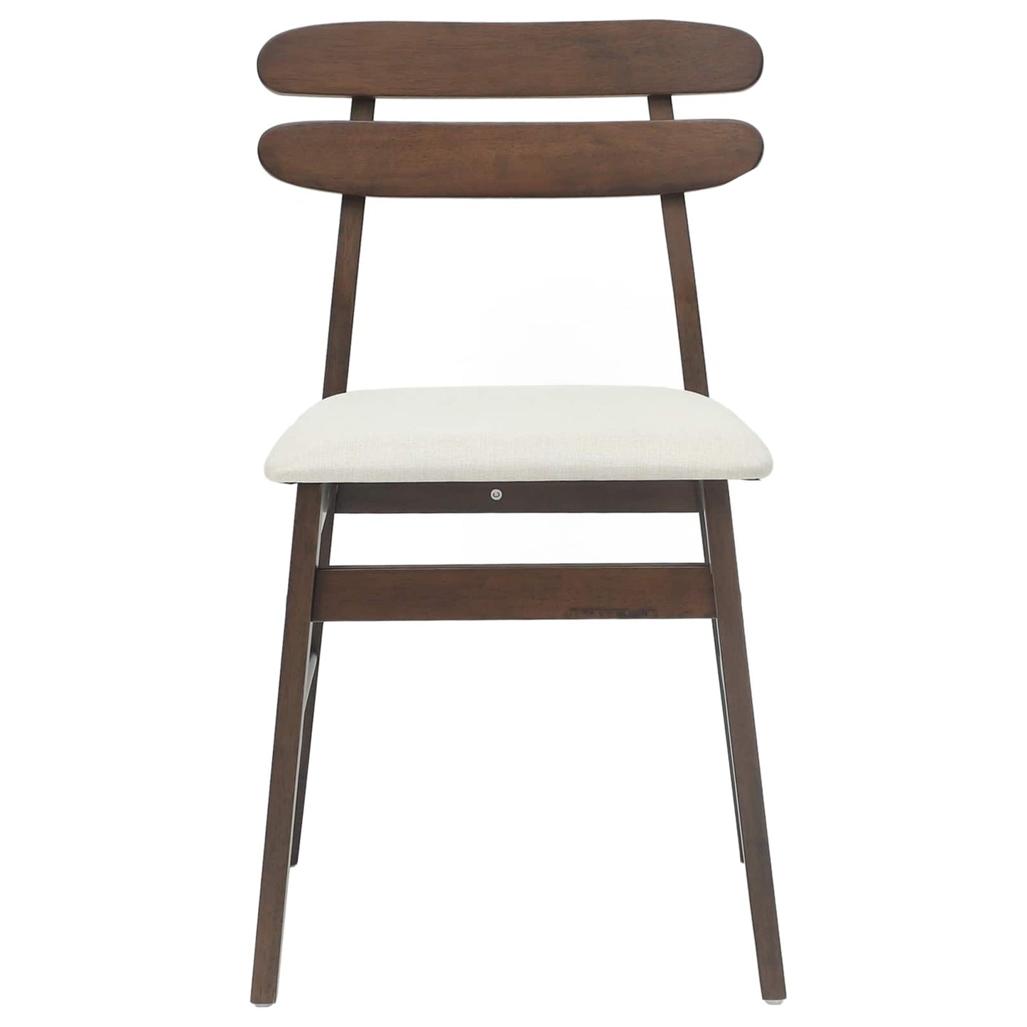 Spisestuestol 2 pcs Lys Brun og Lys Solid Gummitre