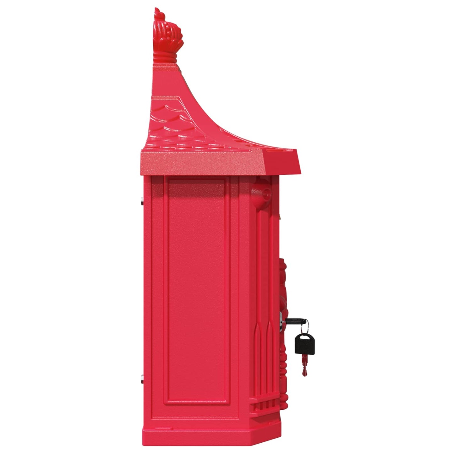 Veggmontert postkasse Rød 40,5 x 16 x 45 cm Støpt aluminium