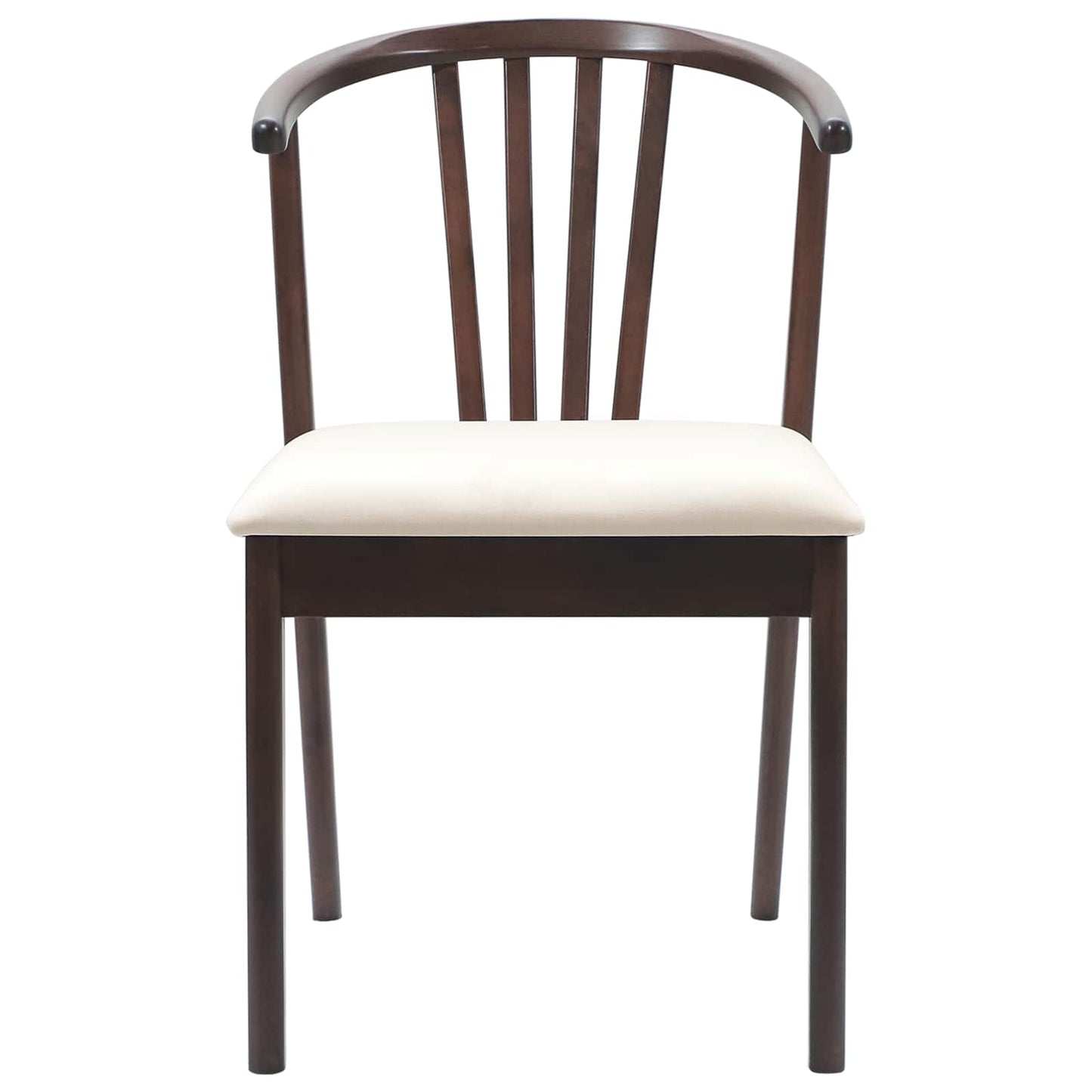 Spisestuestol 2 pcs Lys Brun og Lys Solid Gummitre