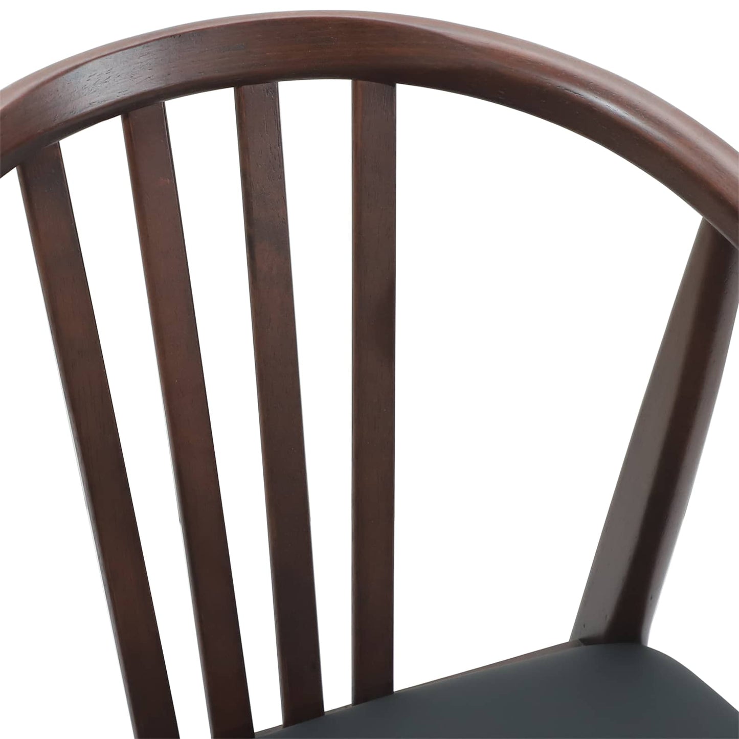 Spisestuestol 2 pcs Lys Brun og Svart Solid Gummitre