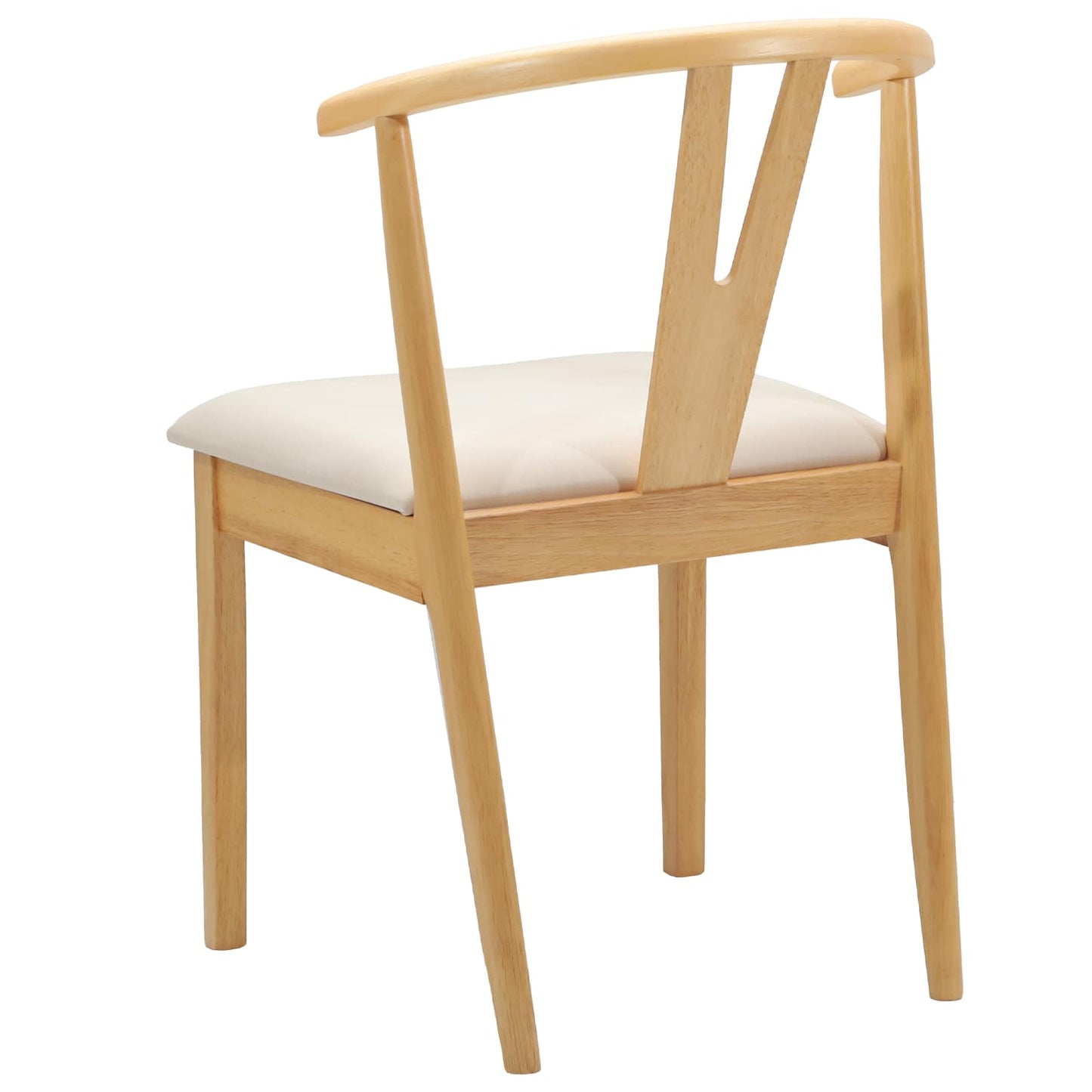 Spisestuestol 2 pcs Naturlig og Lys Solid Gummitre