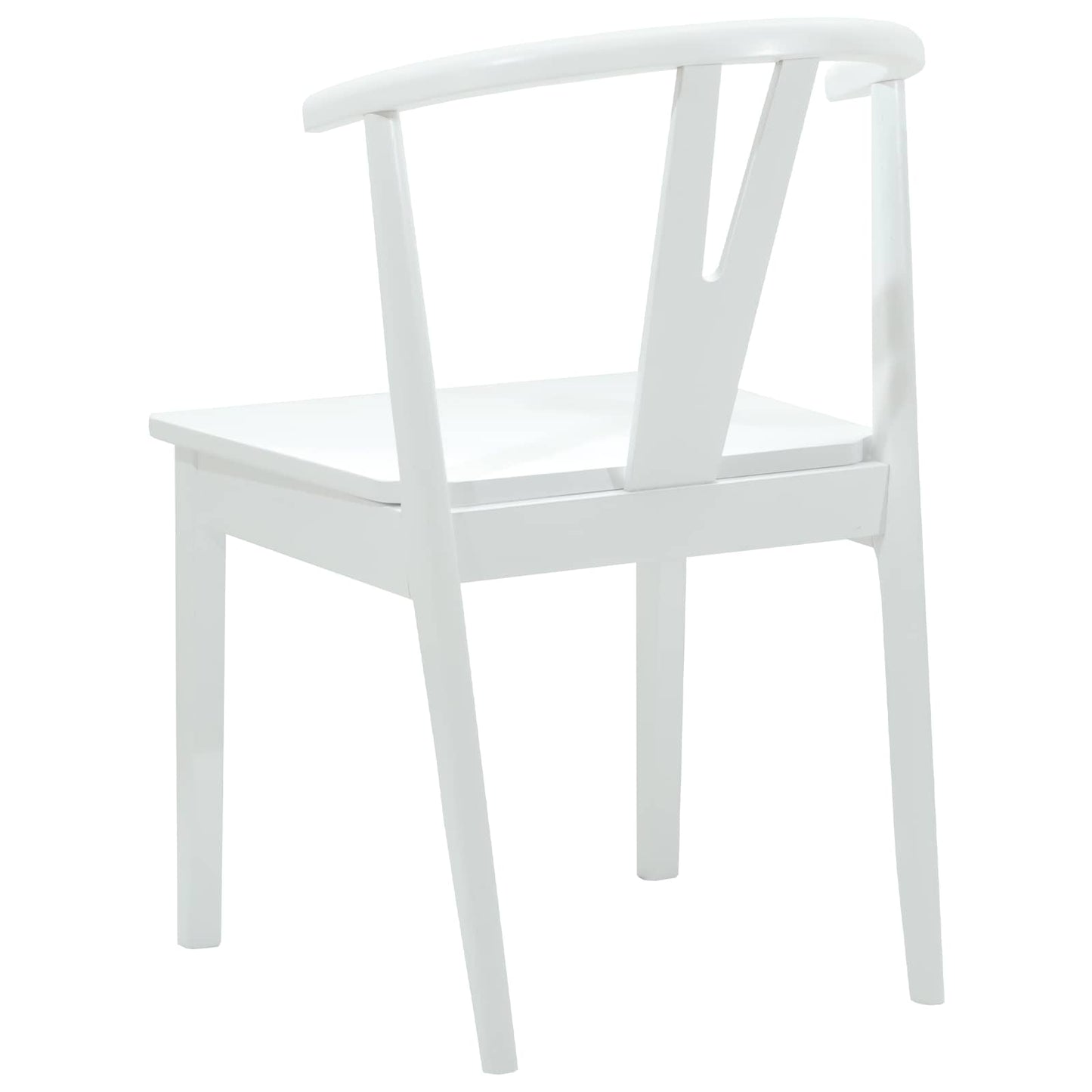 Spisestuestol 2 pcs Hvit og Hvit Solid Gummitre