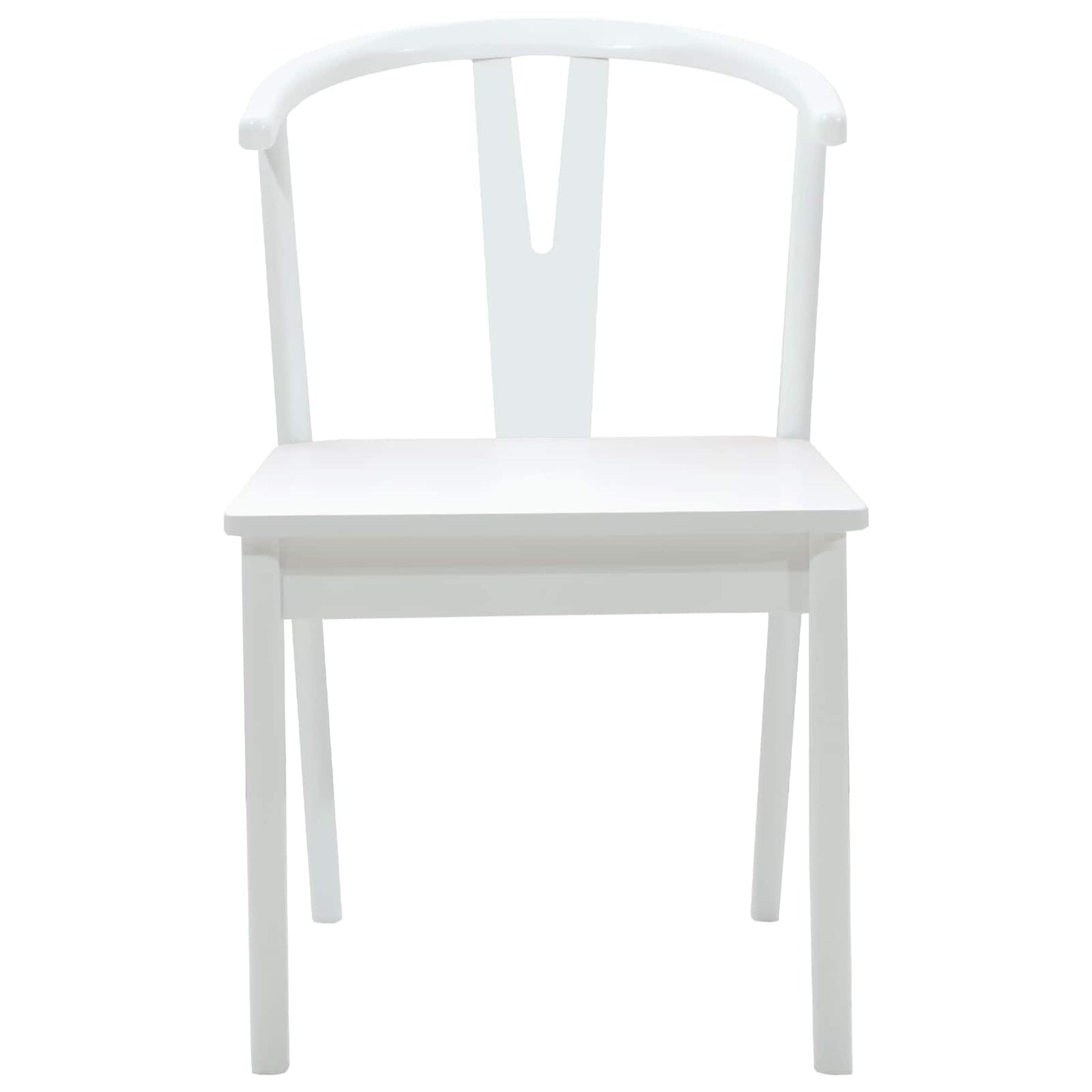 Spisestuestol 2 pcs Hvit og Hvit Solid Gummitre