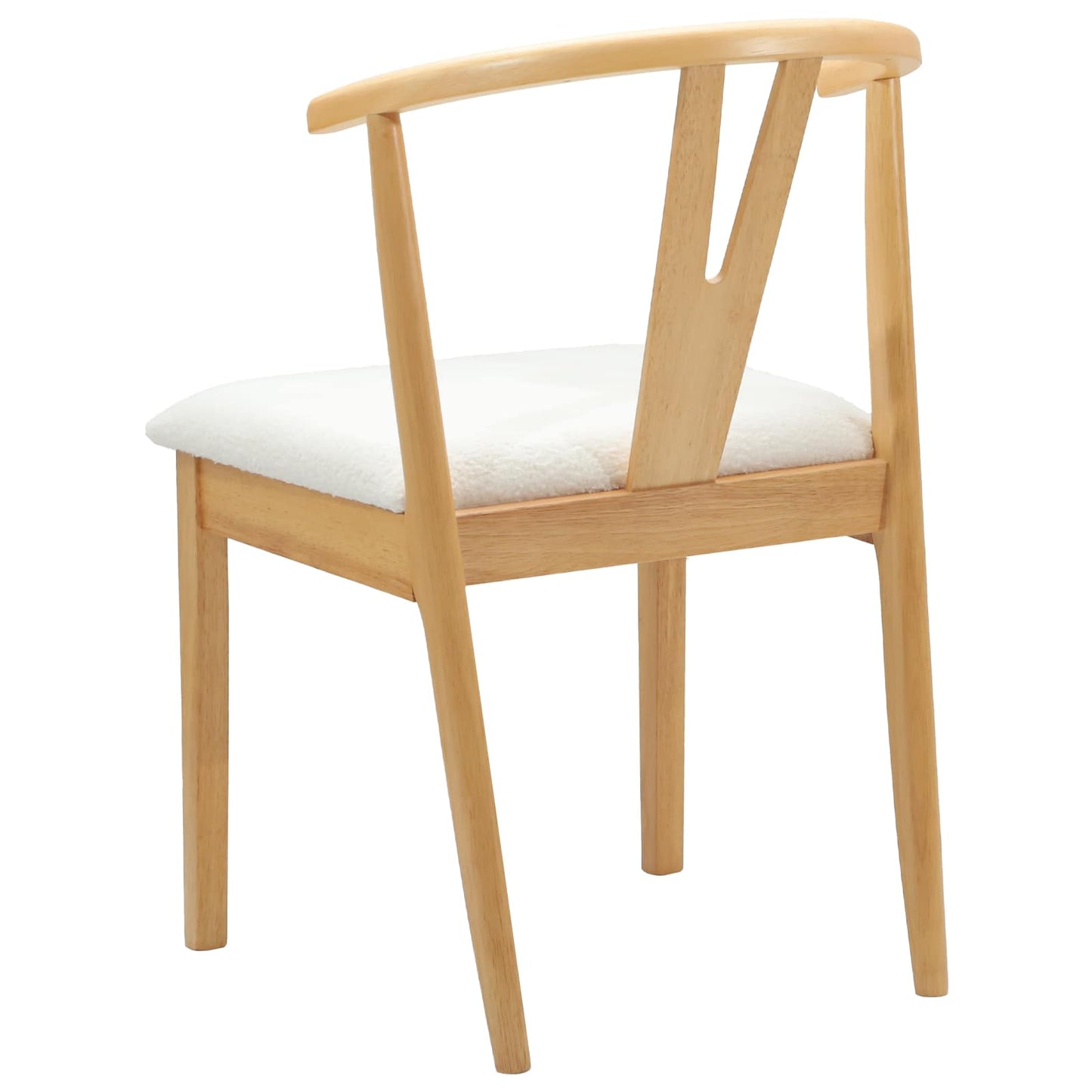 Spisestuestol 2 pcs Naturlig og Lys Solid Gummitre