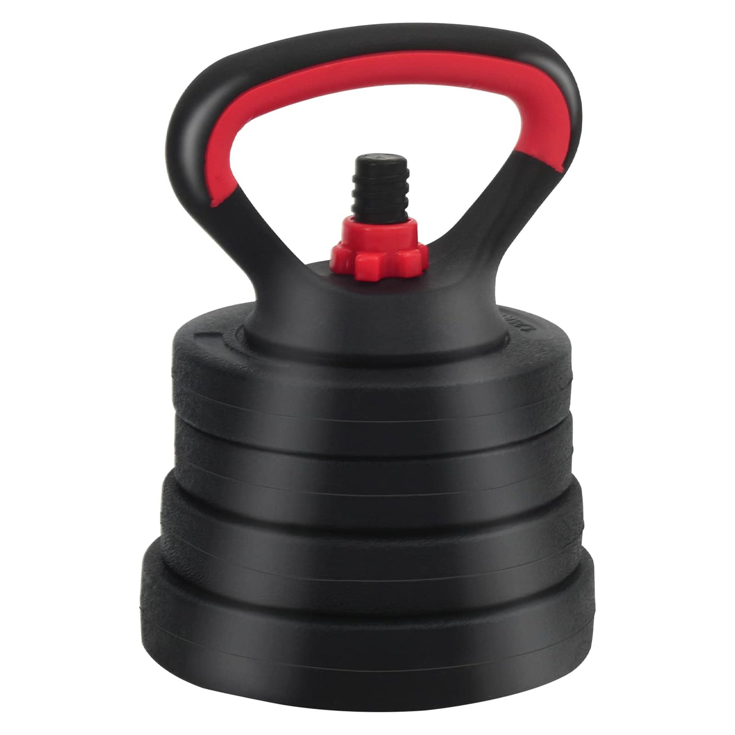 4-i-1 Manualvekt Barbell Kettlebell Sett 20 kg Svart og Rød