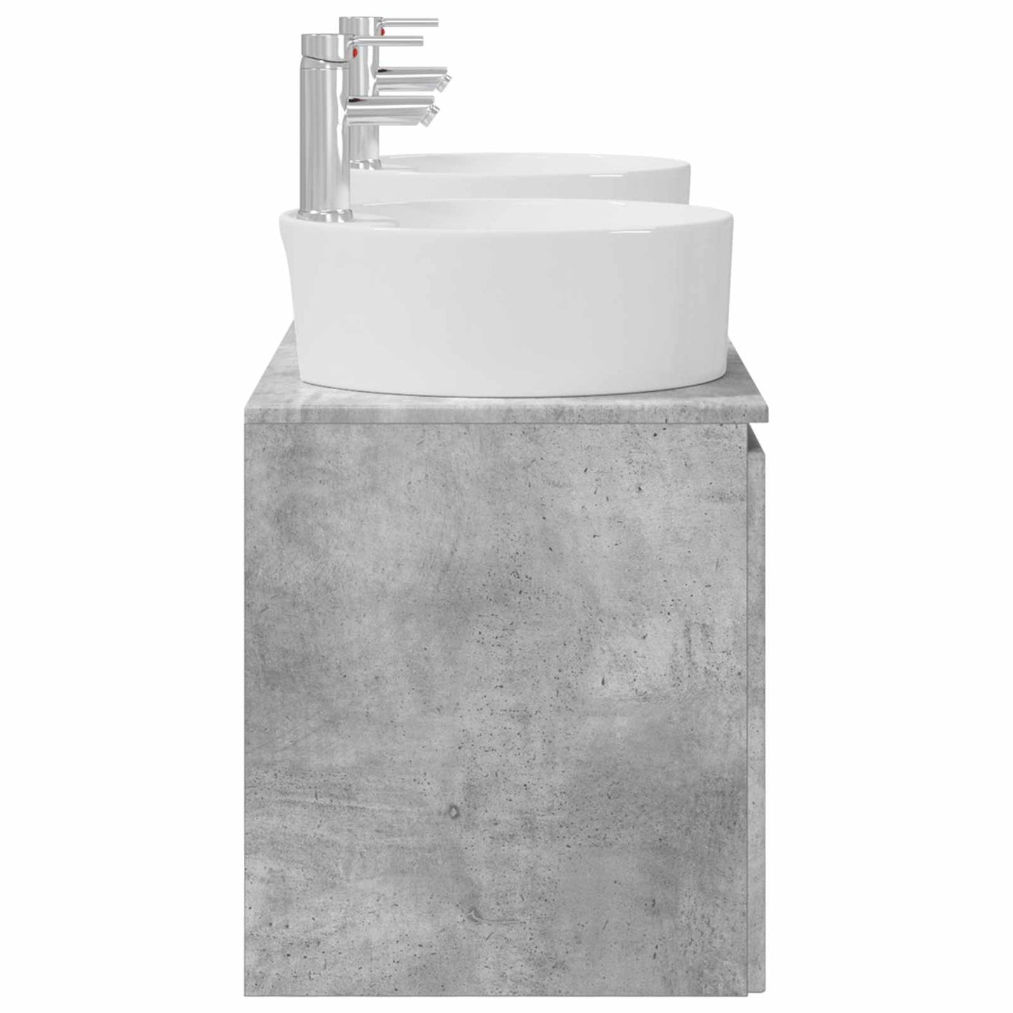 Baderomsskapsett 3 stk. Betonggrå 49,5 x 44,5 x 65 cm