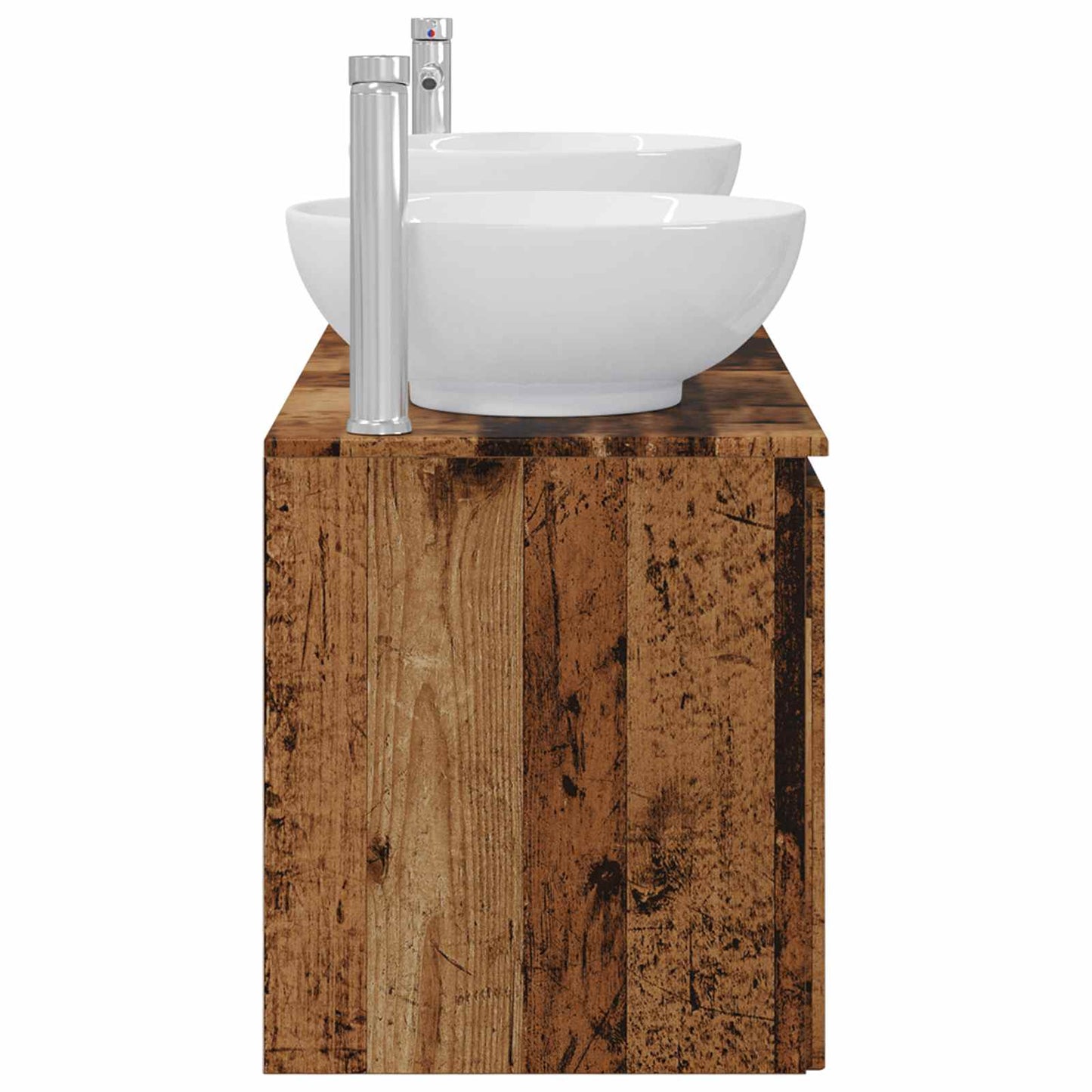 Baderomsskapsett 3 stk. Gammelt tre 49,5 x 44,5 x 65 cm