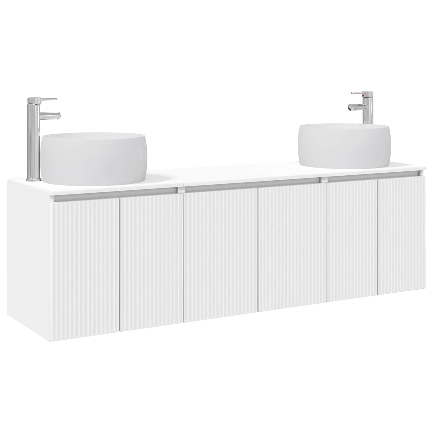Baderomsskapsett 3 stk. Hvit 49,5 x 44,5 x 66 cm Konstruert tre