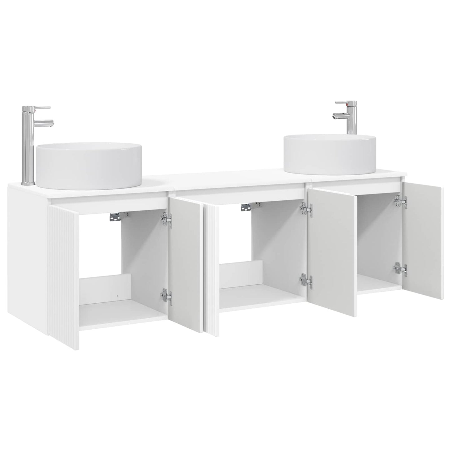 Baderomsskapsett 3 stk. Hvit 49,5 x 44,5 x 65,5 cm