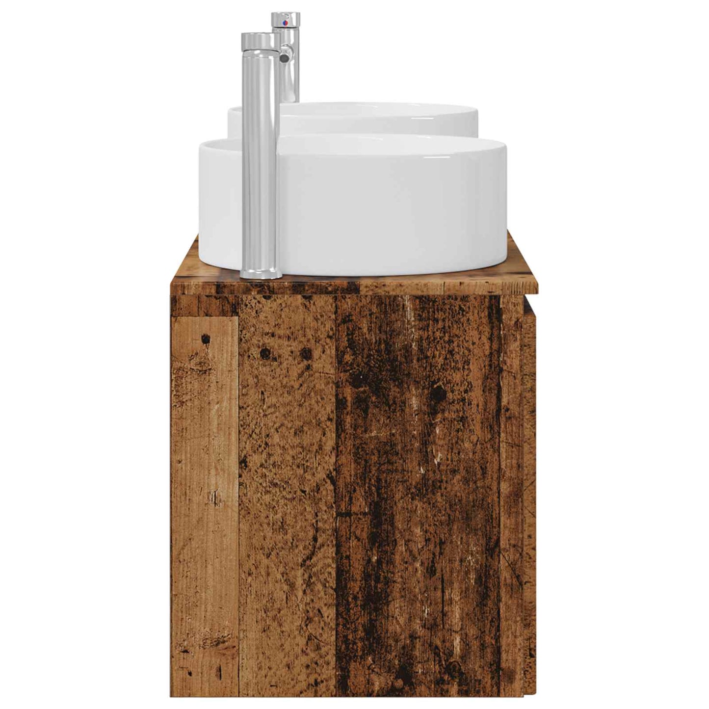 Baderomsskapsett 3 stk. Gammelt tre 49,5 x 44,5 x 65,5 cm