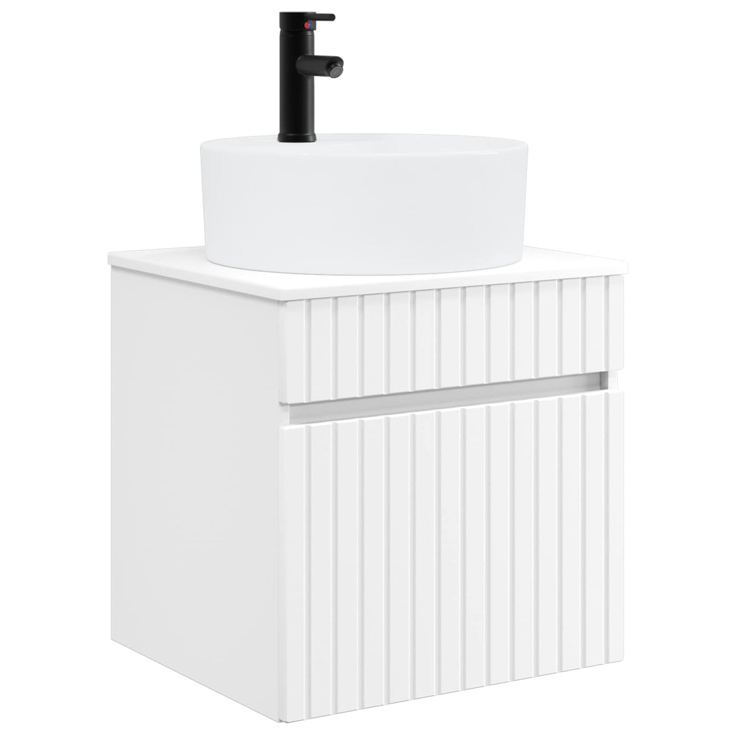 Baderomsskapsett 3 stk. Hvit 49 x 44,5 x 65 cm Konstruert tre