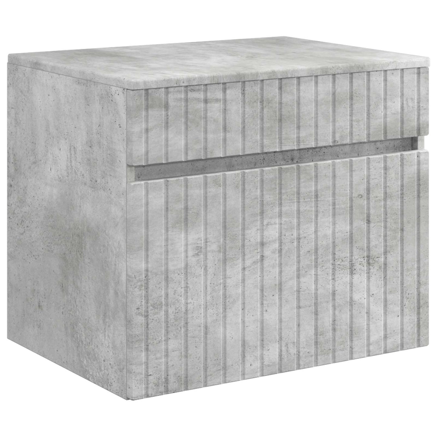 Baderomsskapsett 3 stk. Betonggrå 49 x 44,5 x 65 cm