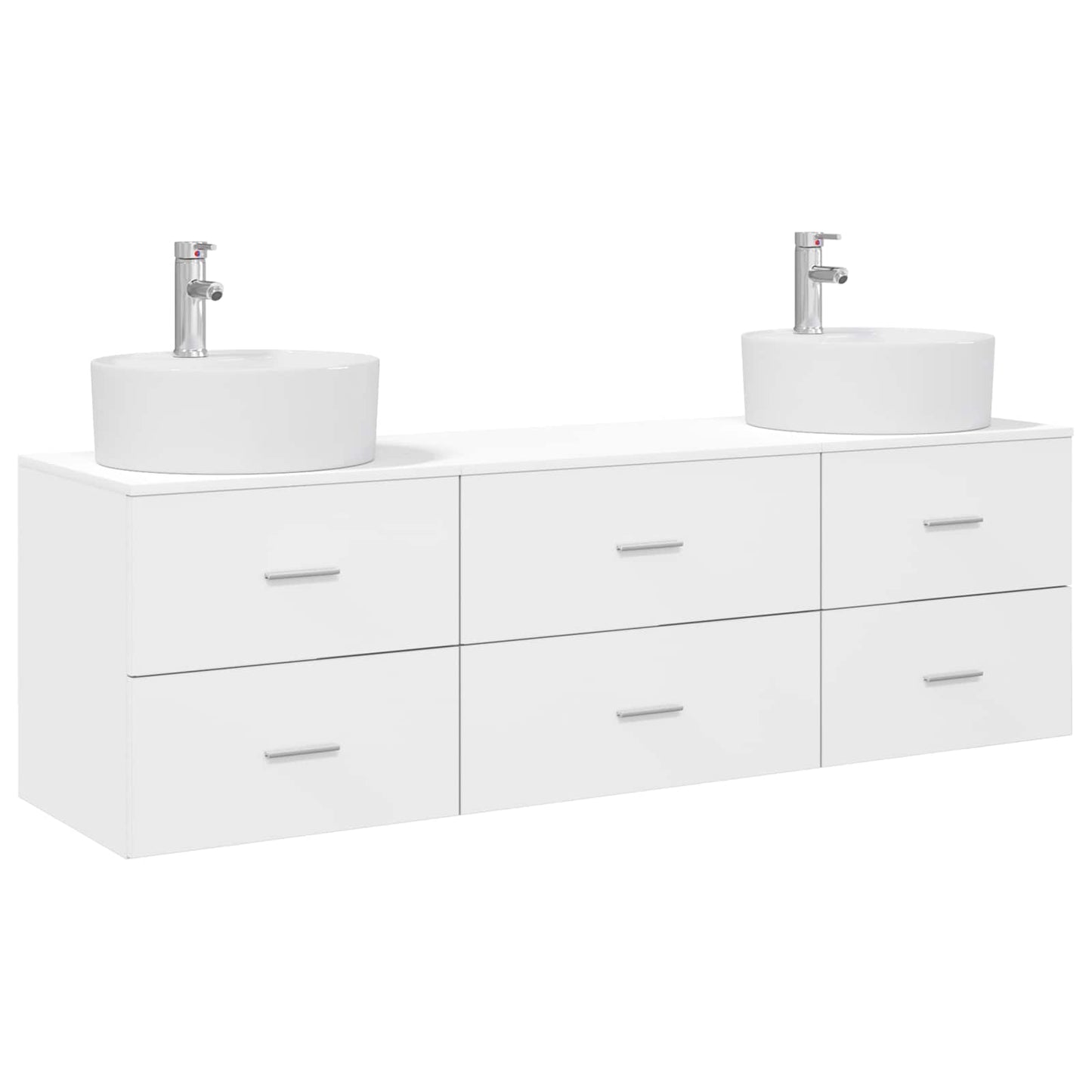 Baderomsskapsett 3 stk. Hvit 62,5 x 44,5 x 50 cm Konstruert tre