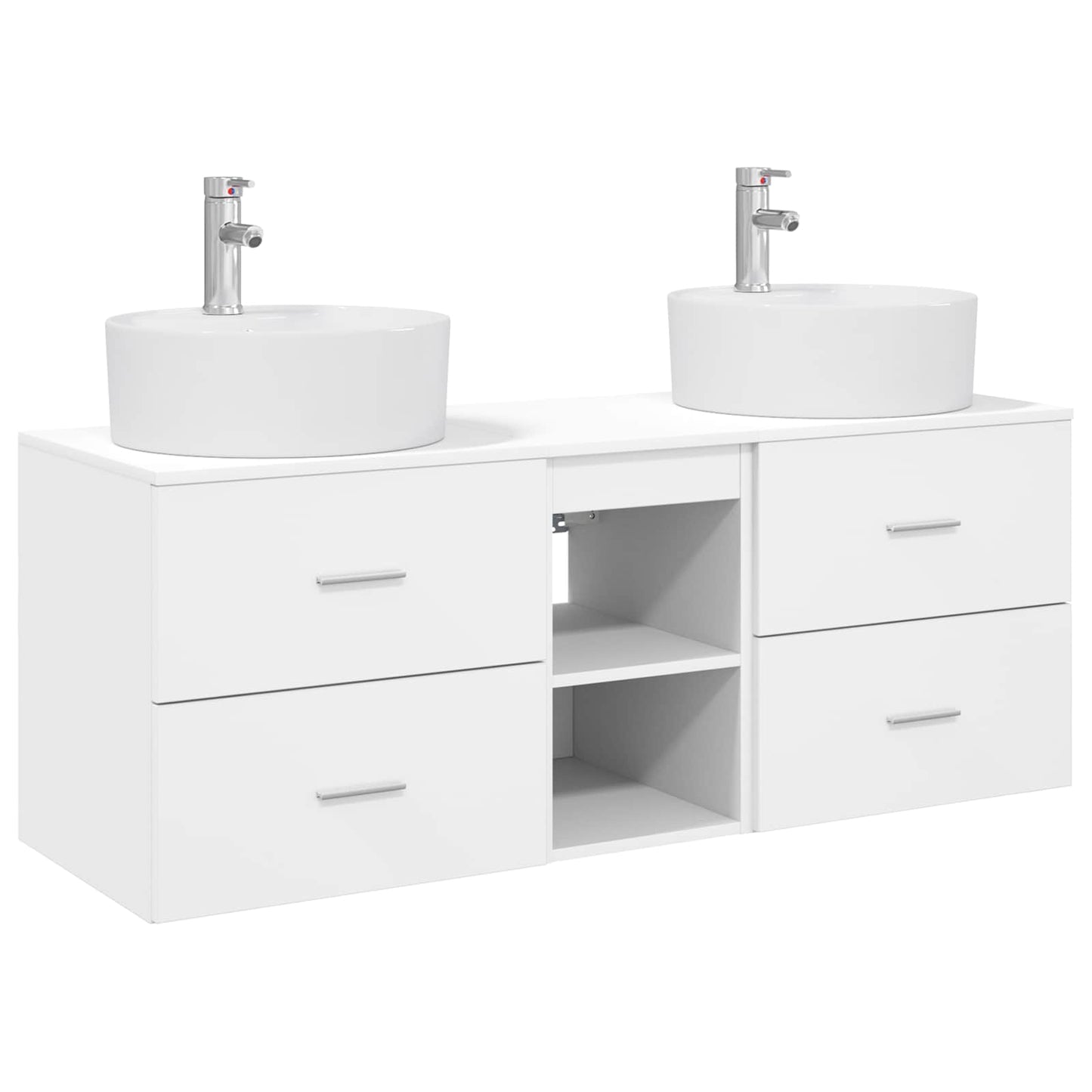 Baderomsskapsett 3 stk. Hvit 49,5 x 44,5 x 65 cm Konstruert tre