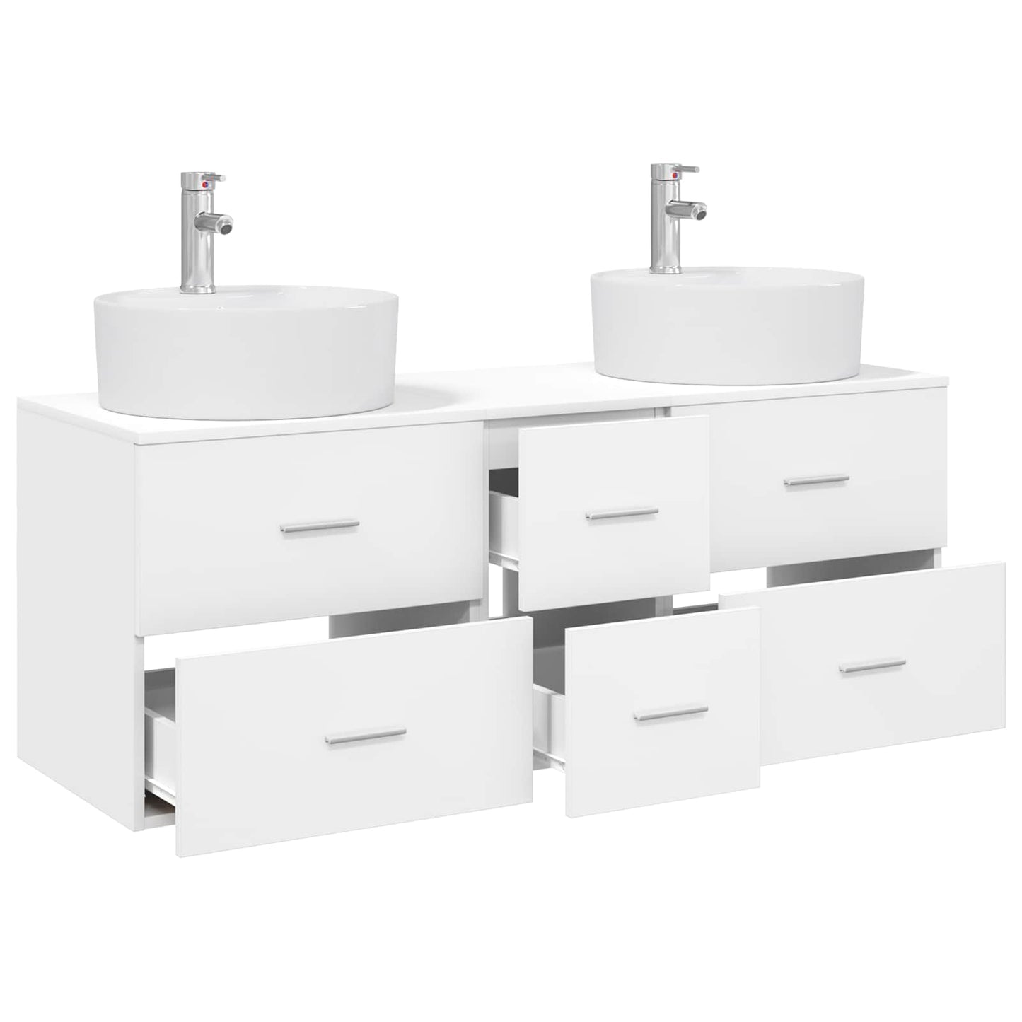 Baderomsinnredningssett 3 stk. Hvit 49,5 x 44,5 x 65 cm