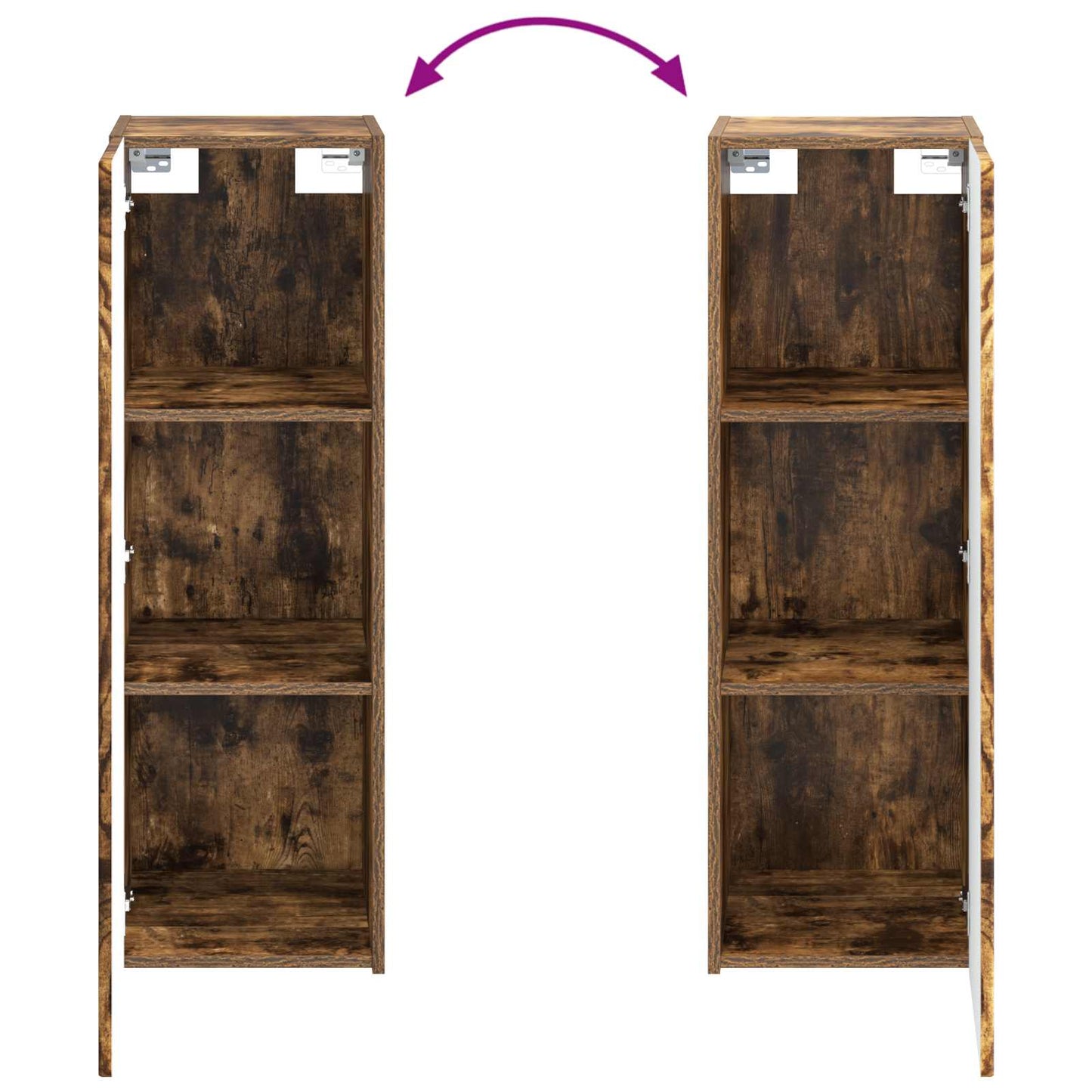 Baderomsinnredningssett 5 stk. Røkt Eik 33 x 34,5 x 100 cm