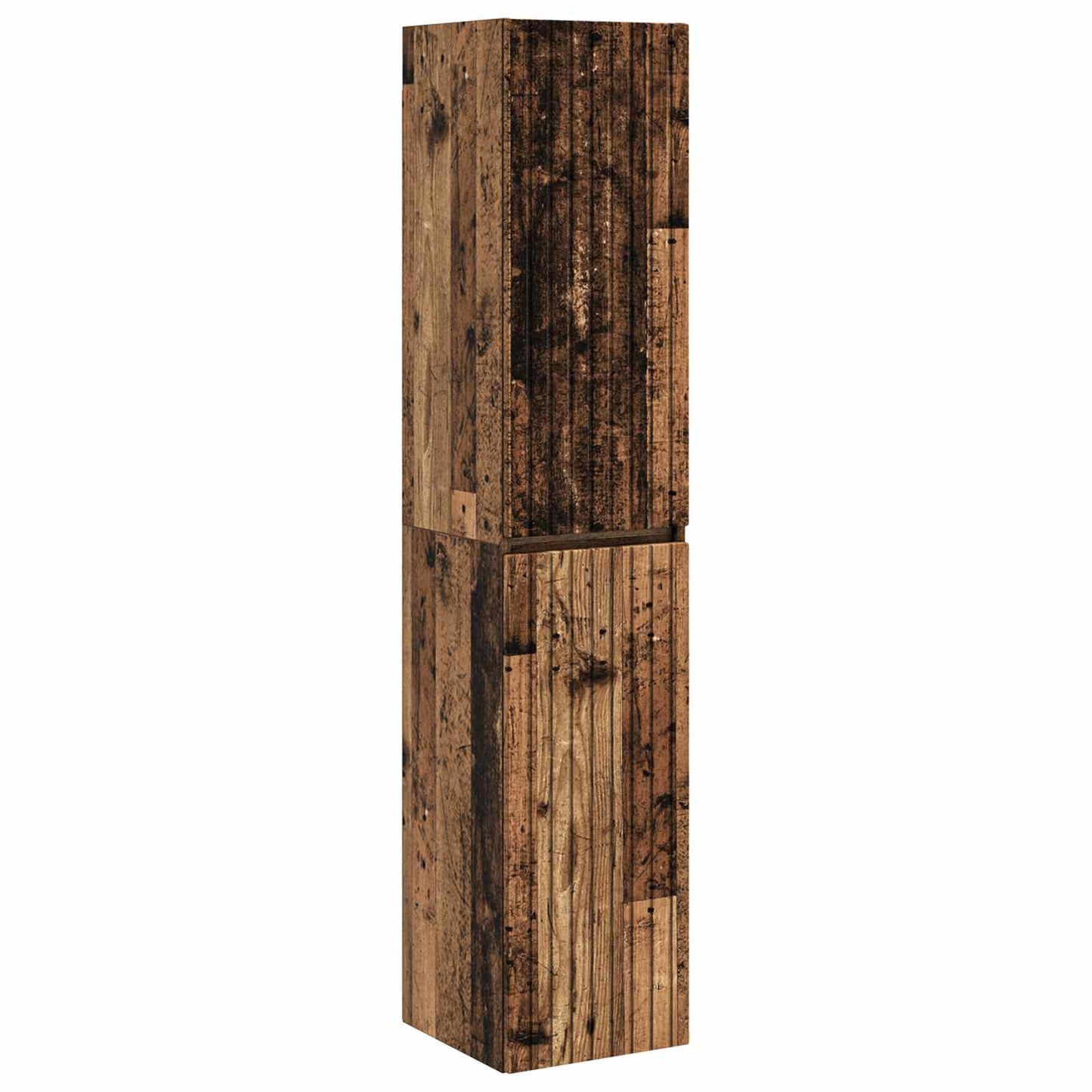 Baderomsinnredningssett 3 stk. Gammelt tre 33 x 34,5 x 160 cm