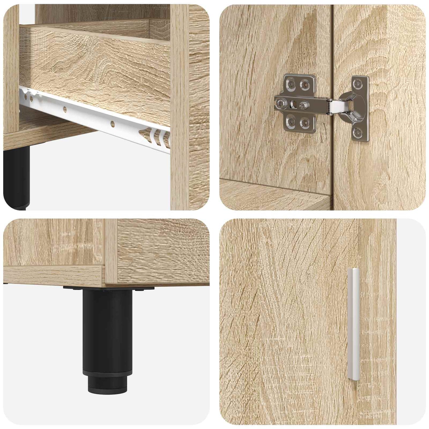 Bad Sminkebord Sonoma eik 60 x 35 x 60 cm Konstruert tre