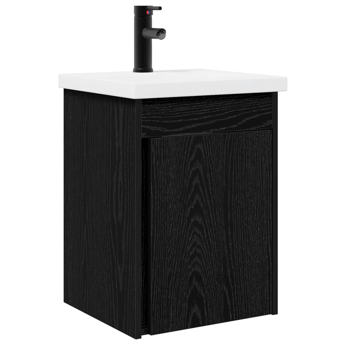 Badeværelses enhet med kran Svart eik 42 x 40 x 74,5 cm