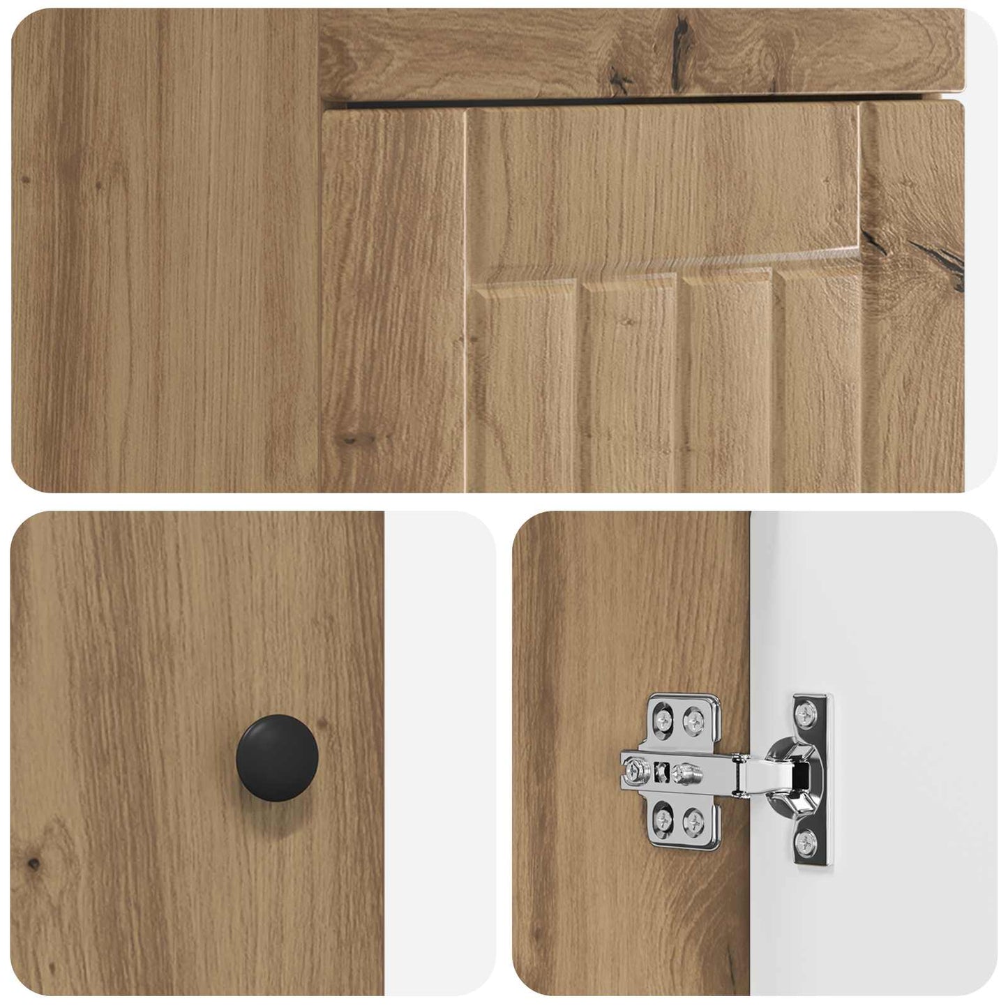 Badmøbel med vask Artisan eik 42 x 40 x 84,5 cm Konstruert tre