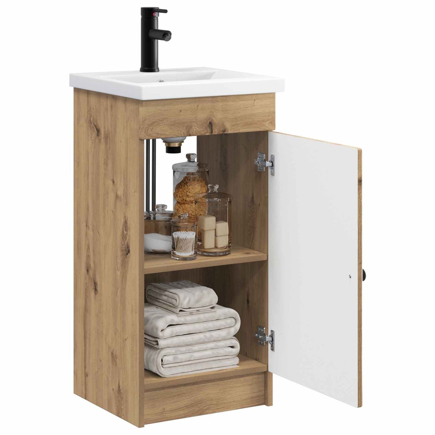 Badmøbel med vask Artisan eik 42 x 40 x 84,5 cm Konstruert tre