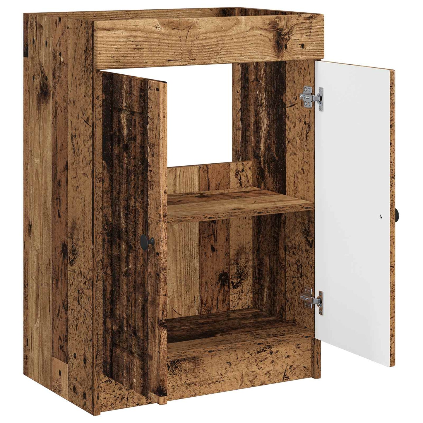 Baderomsskap under vask Gammelt tre 56 x 37,5 x 81 cm