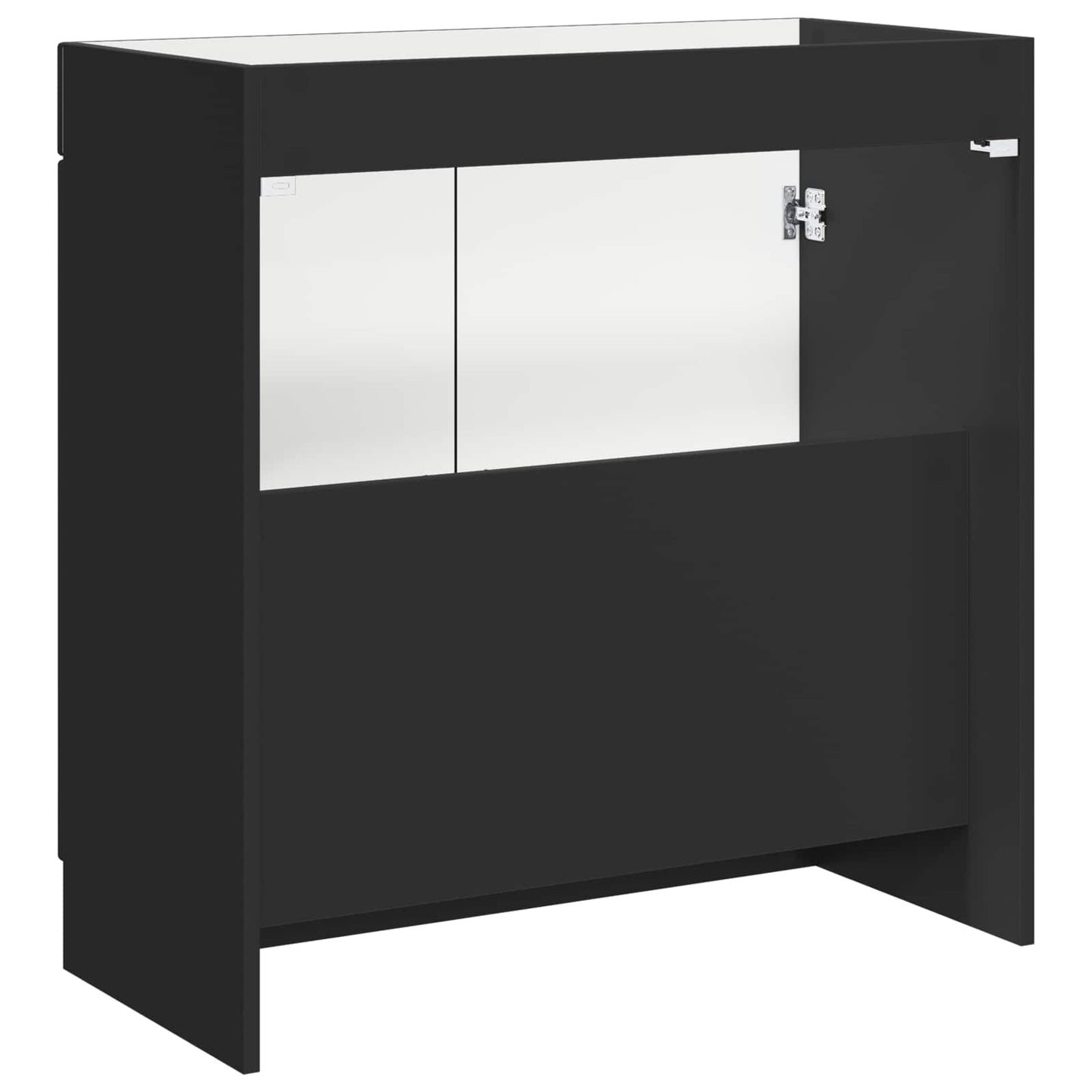 Baderomsskap under vask Svart 56 x 37,5 x 81 cm Konstruert tre