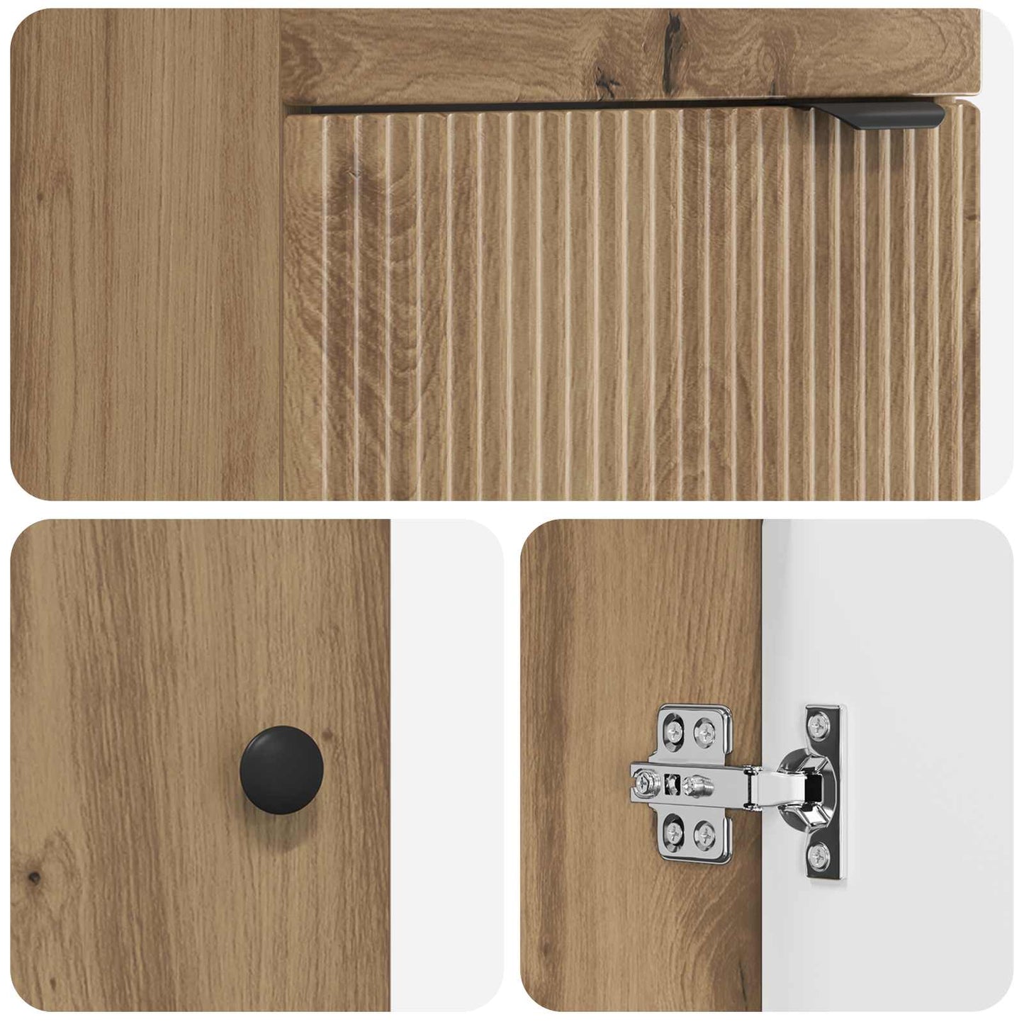 Badmøbel med vask Artisan eik 42 x 40 x 84,5 cm Konstruert tre