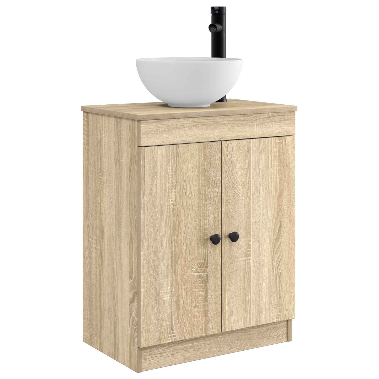Badmøbel med vask Sonoma eik 54 x 35 x 83 cm Konstruert tre