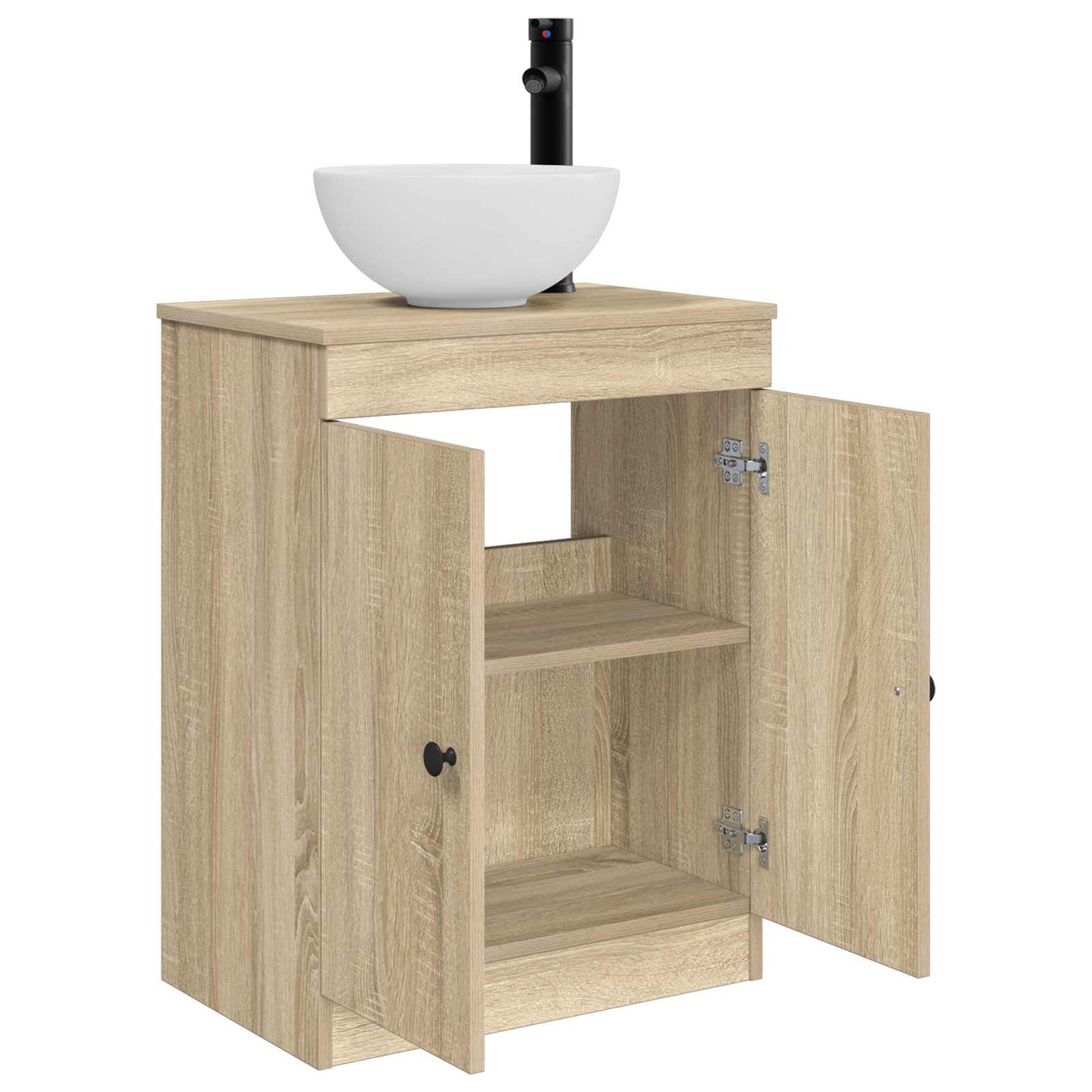 Badmøbel med vask Sonoma eik 54 x 35 x 83 cm Konstruert tre