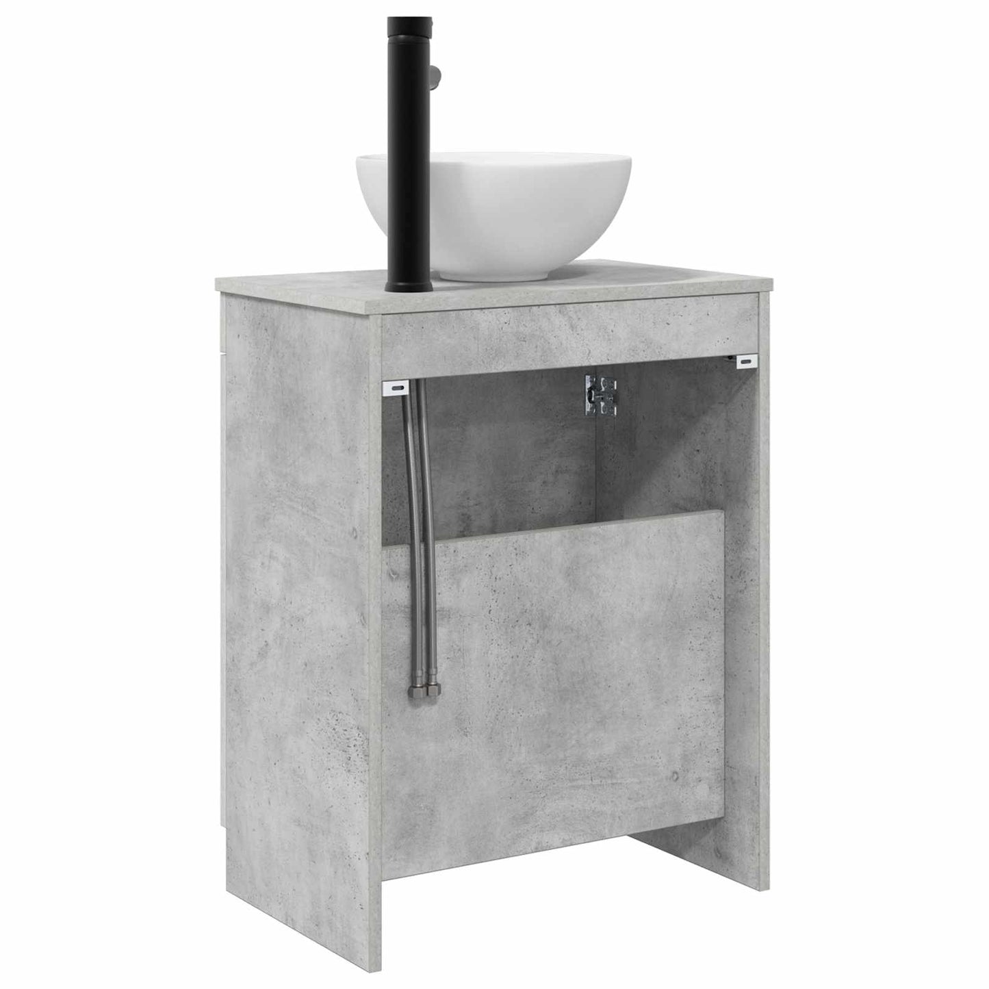 Badmøbel med vask Betonggrå 54 x 35 x 83 cm Konstruert tre