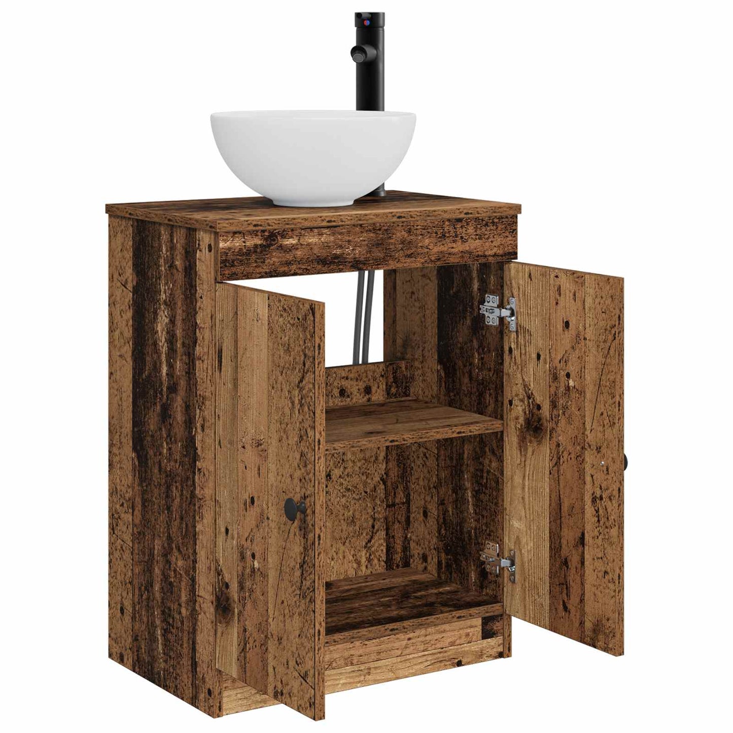 Badmøbel med vask Gammelt tre 54 x 35 x 83 cm Konstruert tre