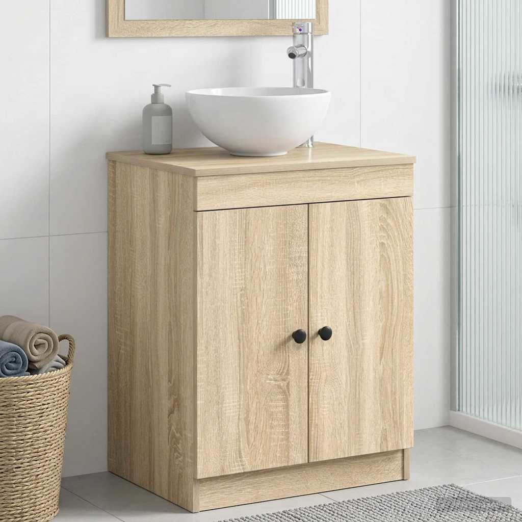 Baderomsskap Sonoma eik 54 x 41 x 70 cm Konstruert tre