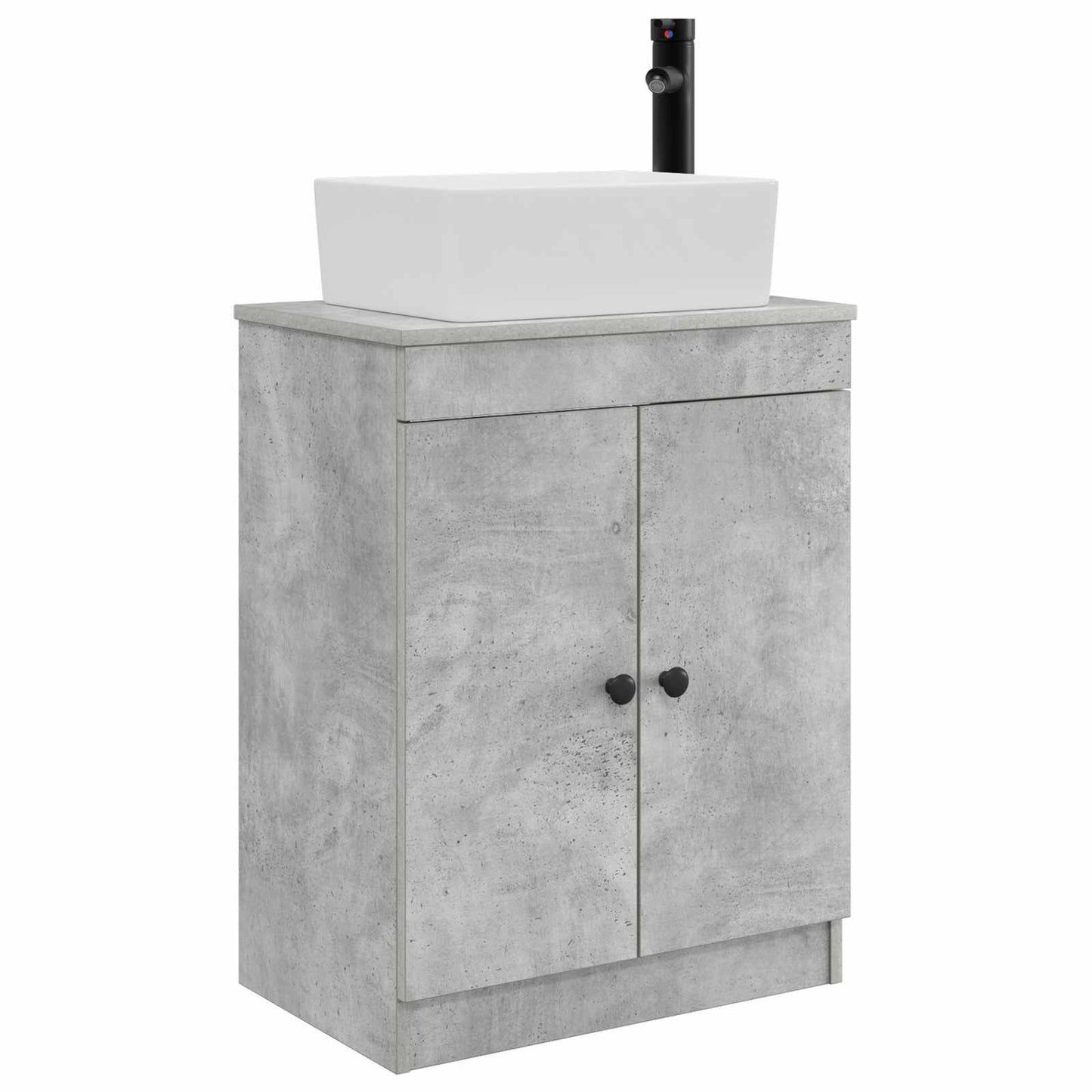 Badmøbel med vask Betonggrå 54 x 35 x 83 cm Konstruert tre